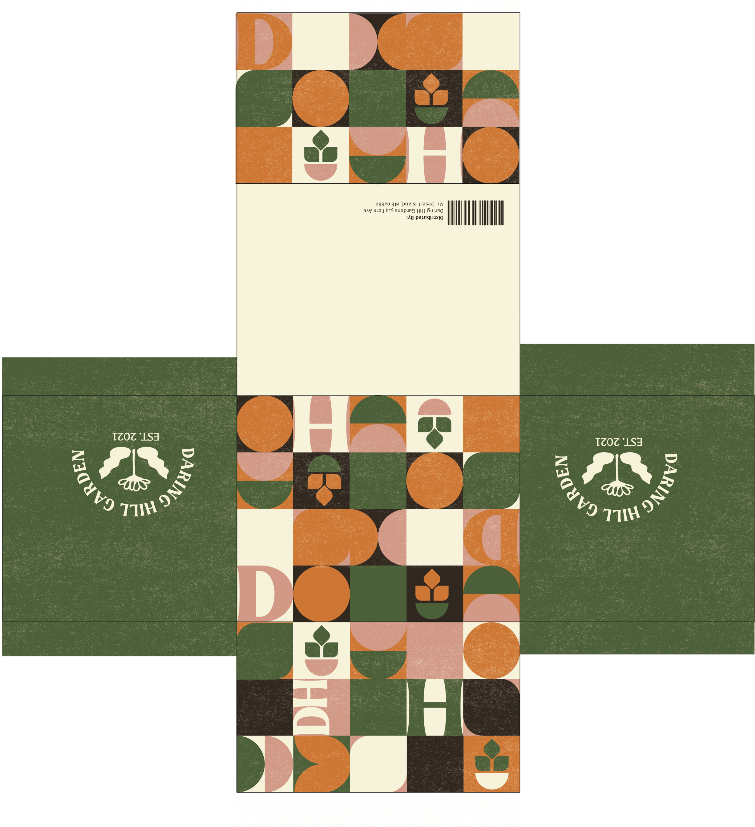 Die-lines for exterior of gift box