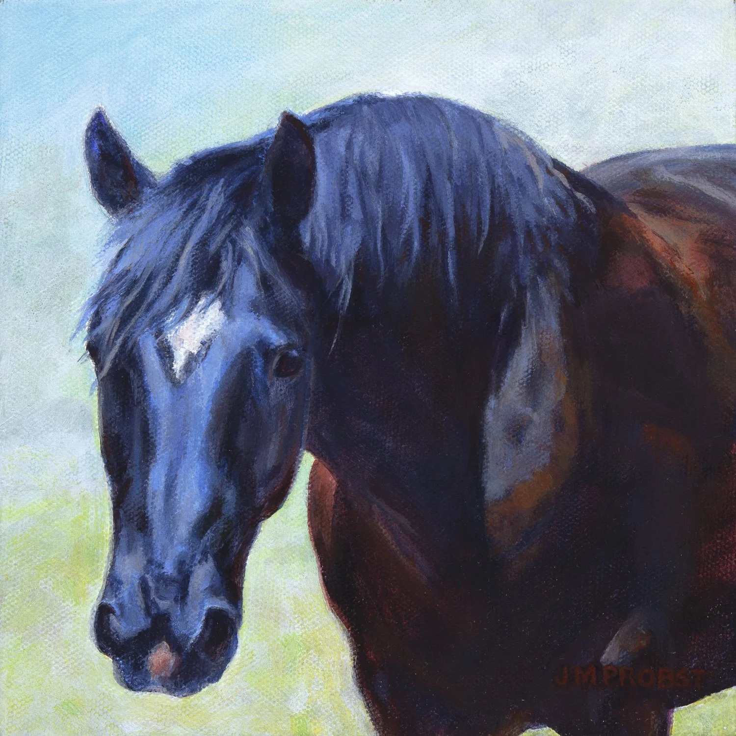 We Call Him Toby - acrylic on canvas - 8 x 8