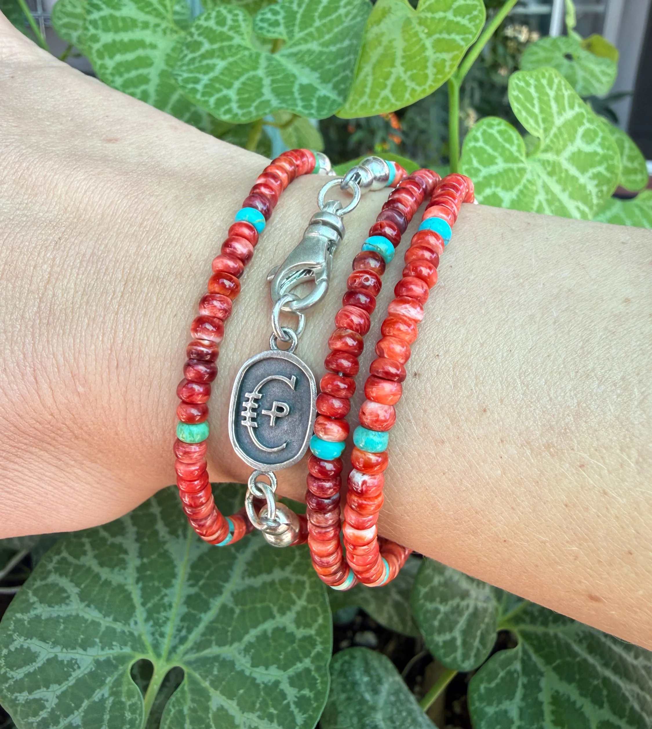 Marco Patania Spiny Oyster and Kingman Turq Bracelets.jpg