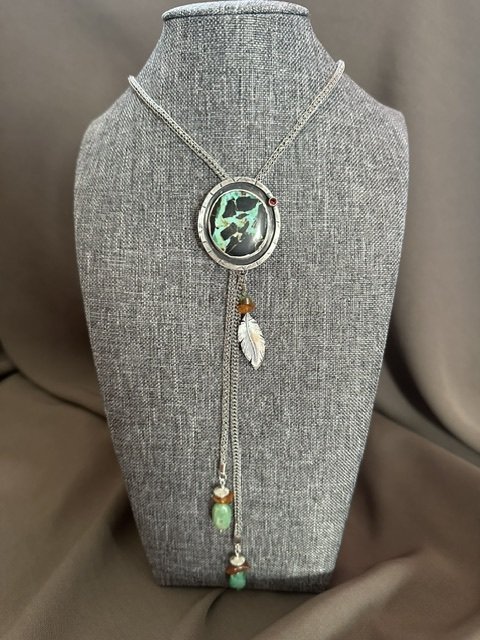 Linda Bayne_Black Jack_turquoise bolo
