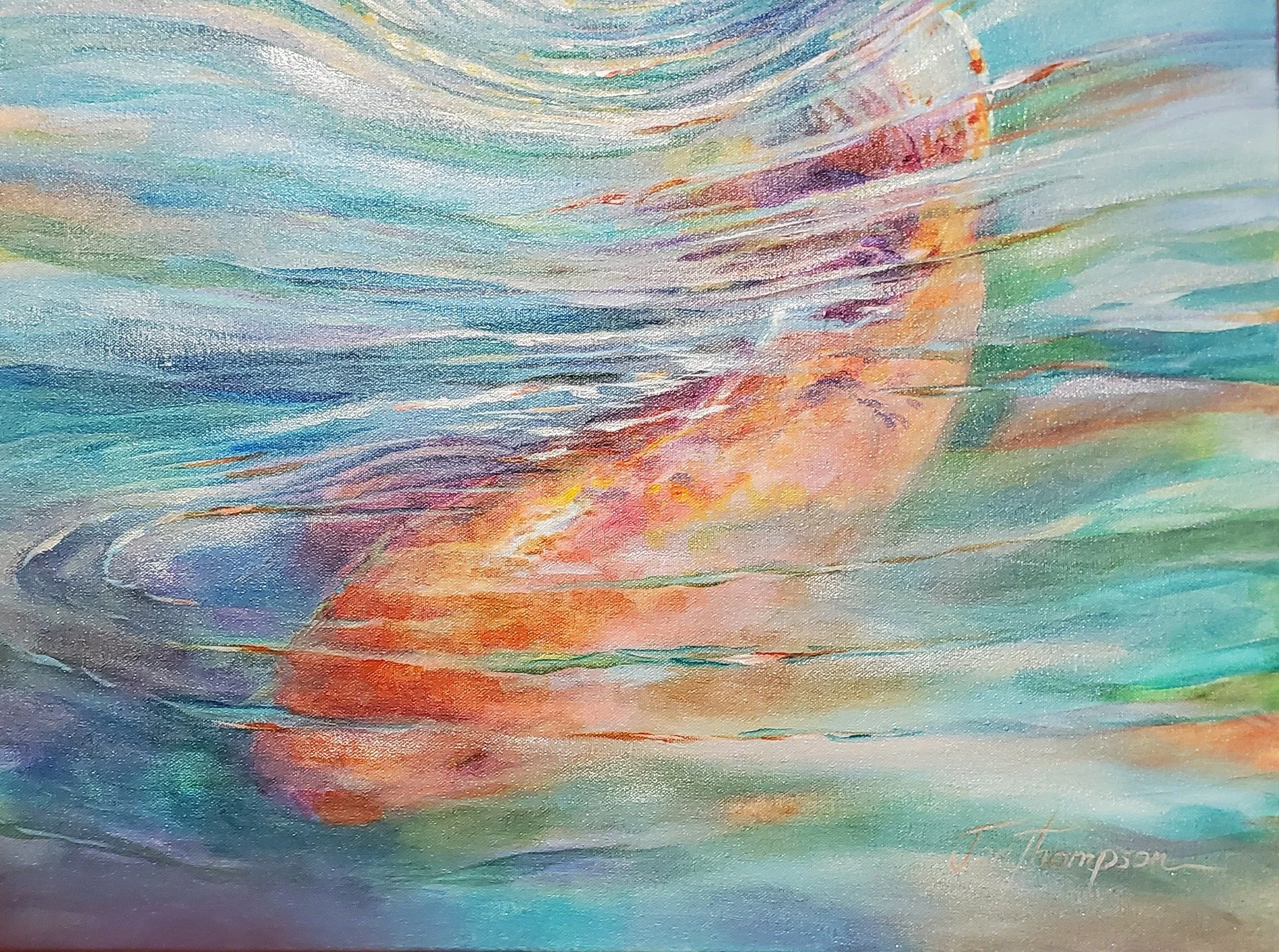 Ripples on the Koi Pond_Acrylic_18x24