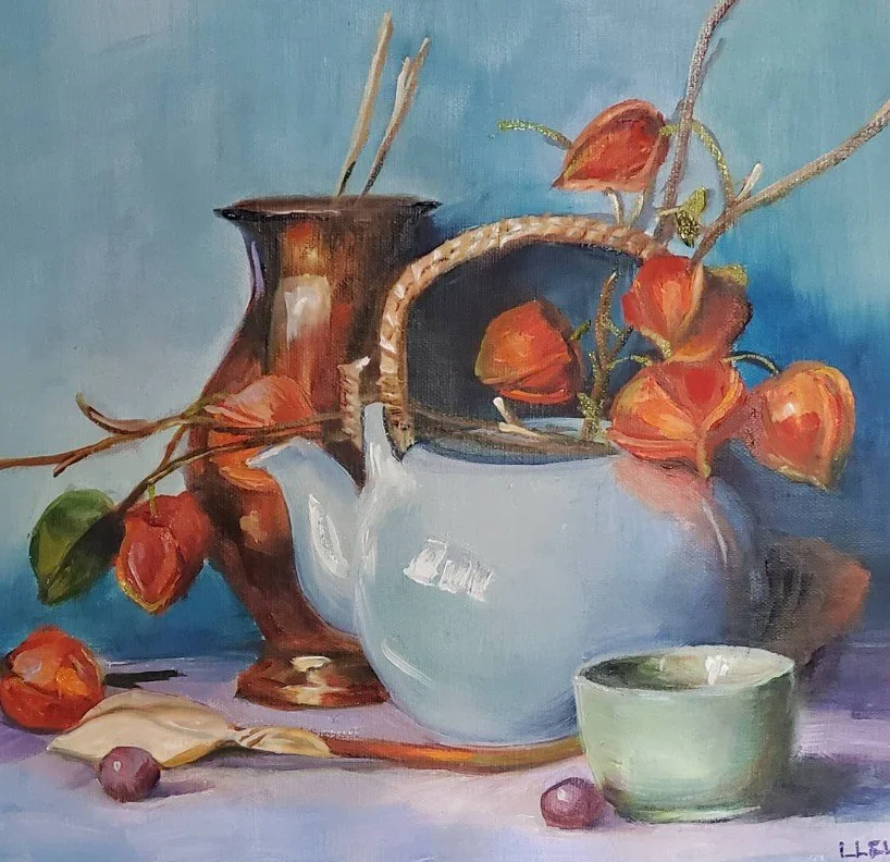 Linda Levine_The Blue Teapot_Oil_15x18