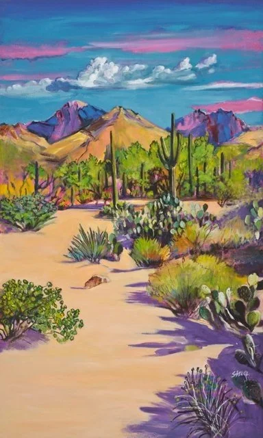 Beautiful  Sabino Canyon, Oil, 18 x 30