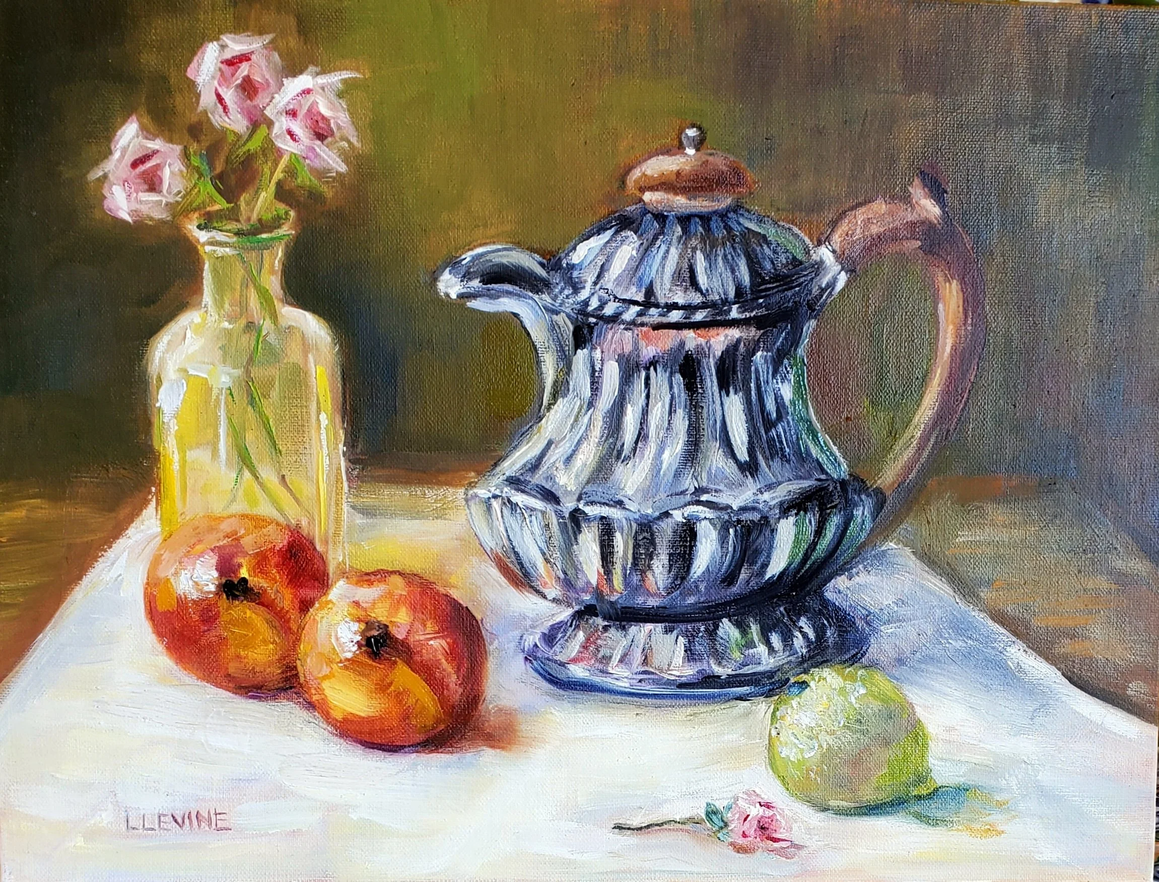 Linda_Levine_Peach Tea_oil_16x18