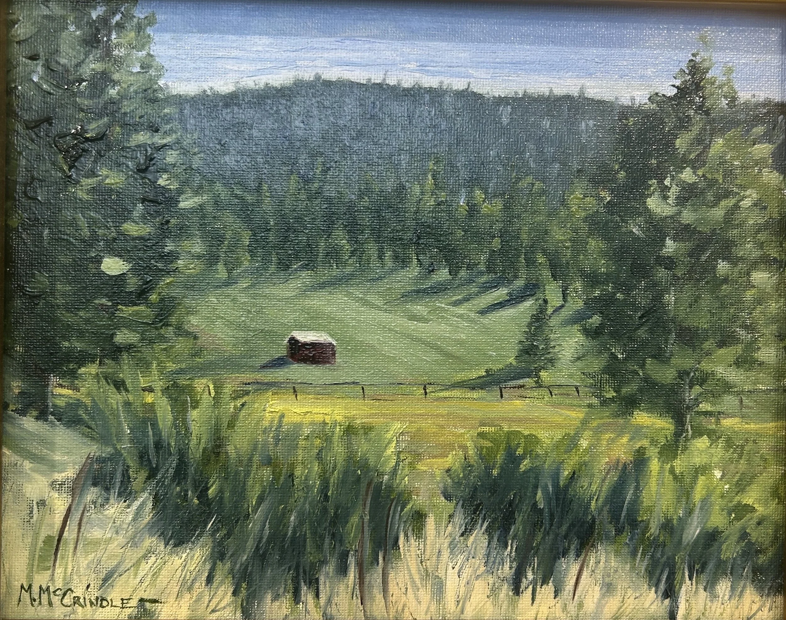 Marilyn McCrindle_Little Red Cabin_oil_jpg