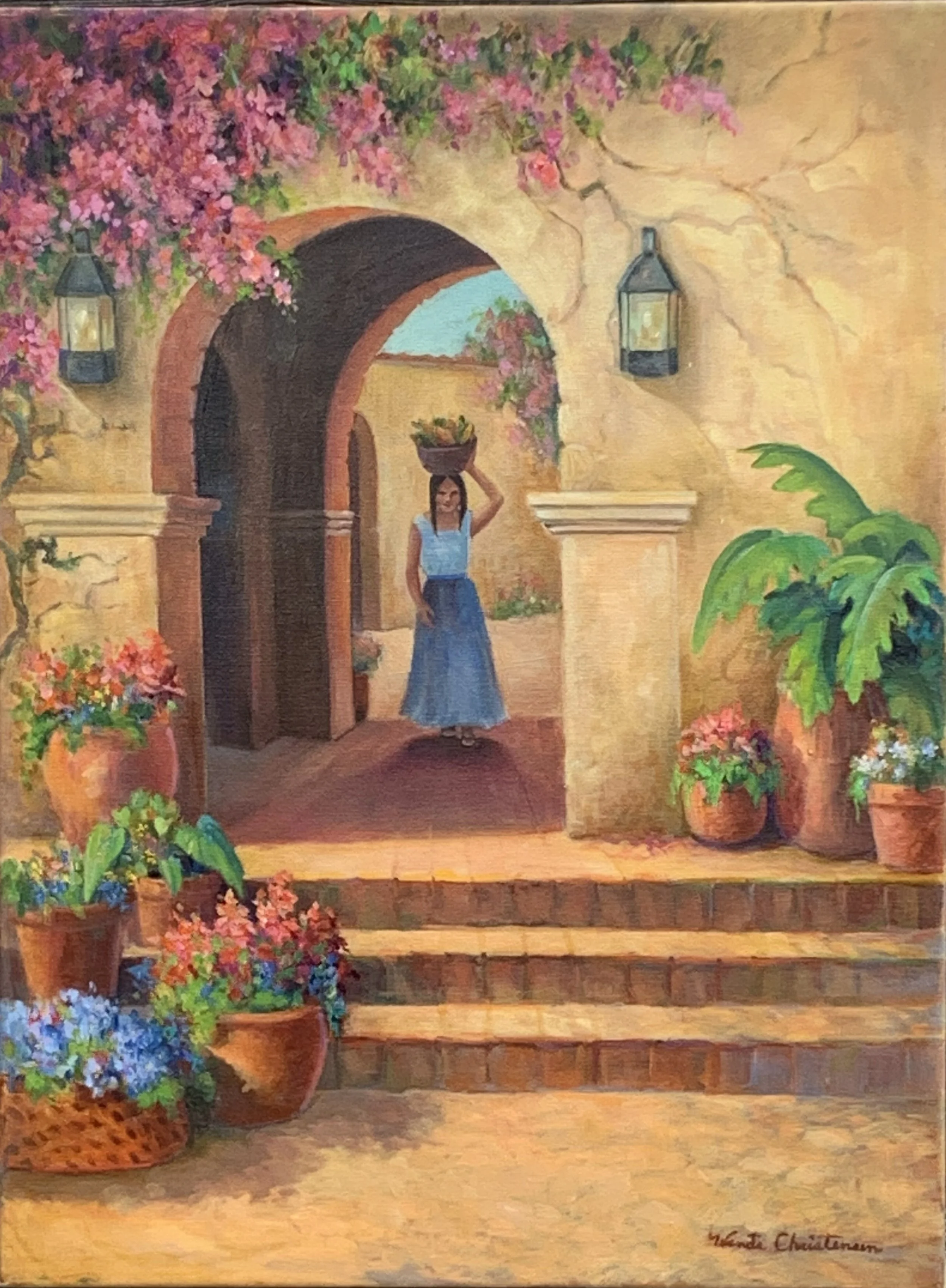 Wanita Christensen_Secluded Patio_oil_18x24