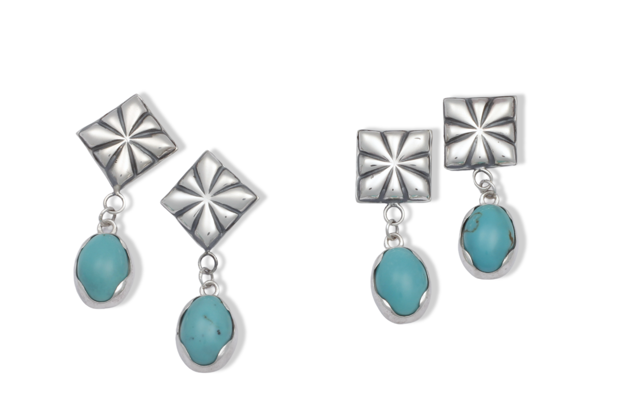 Supernova Turq and sterling earrings.