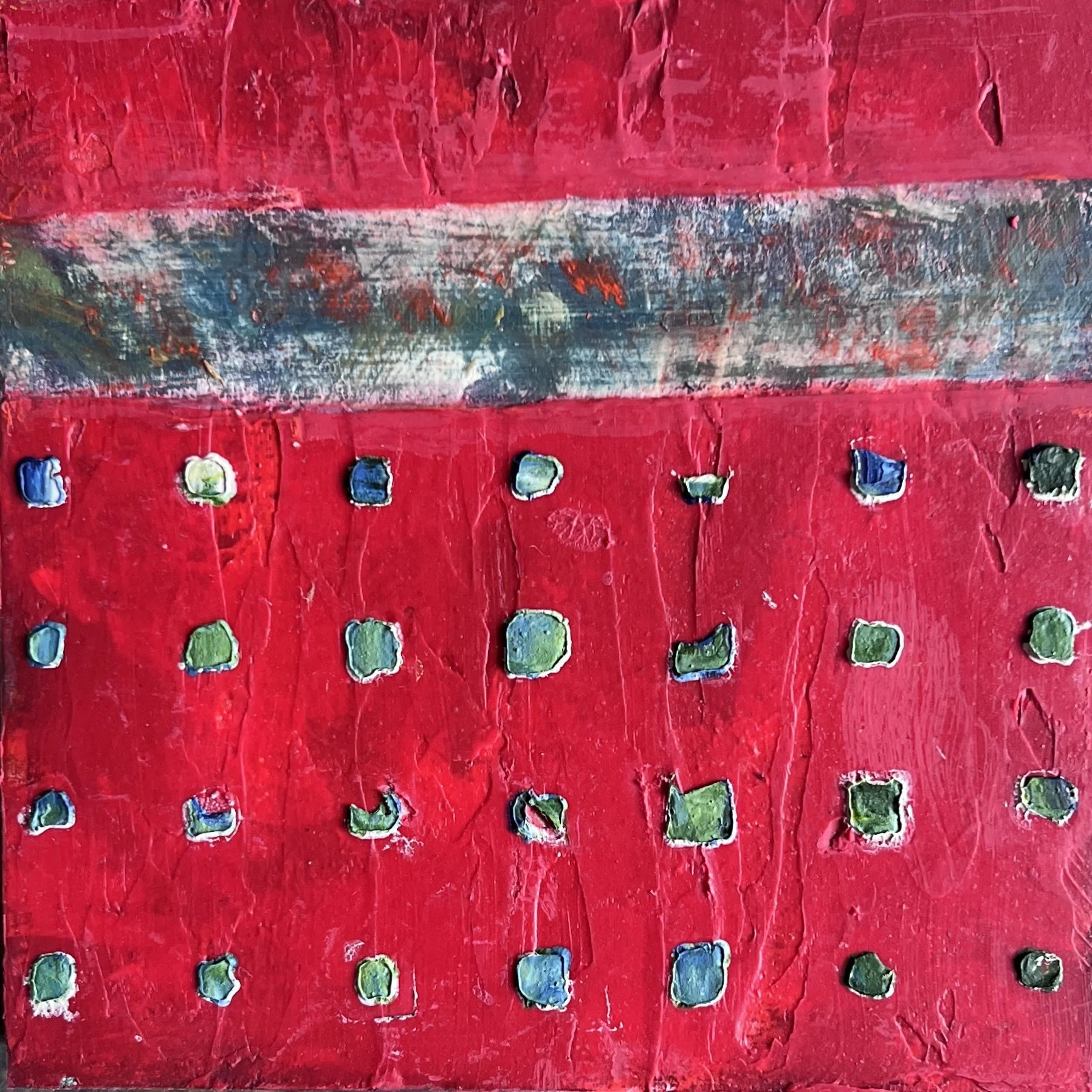 Liz Halsted-Color Block 6 x 6-Vibrant Red