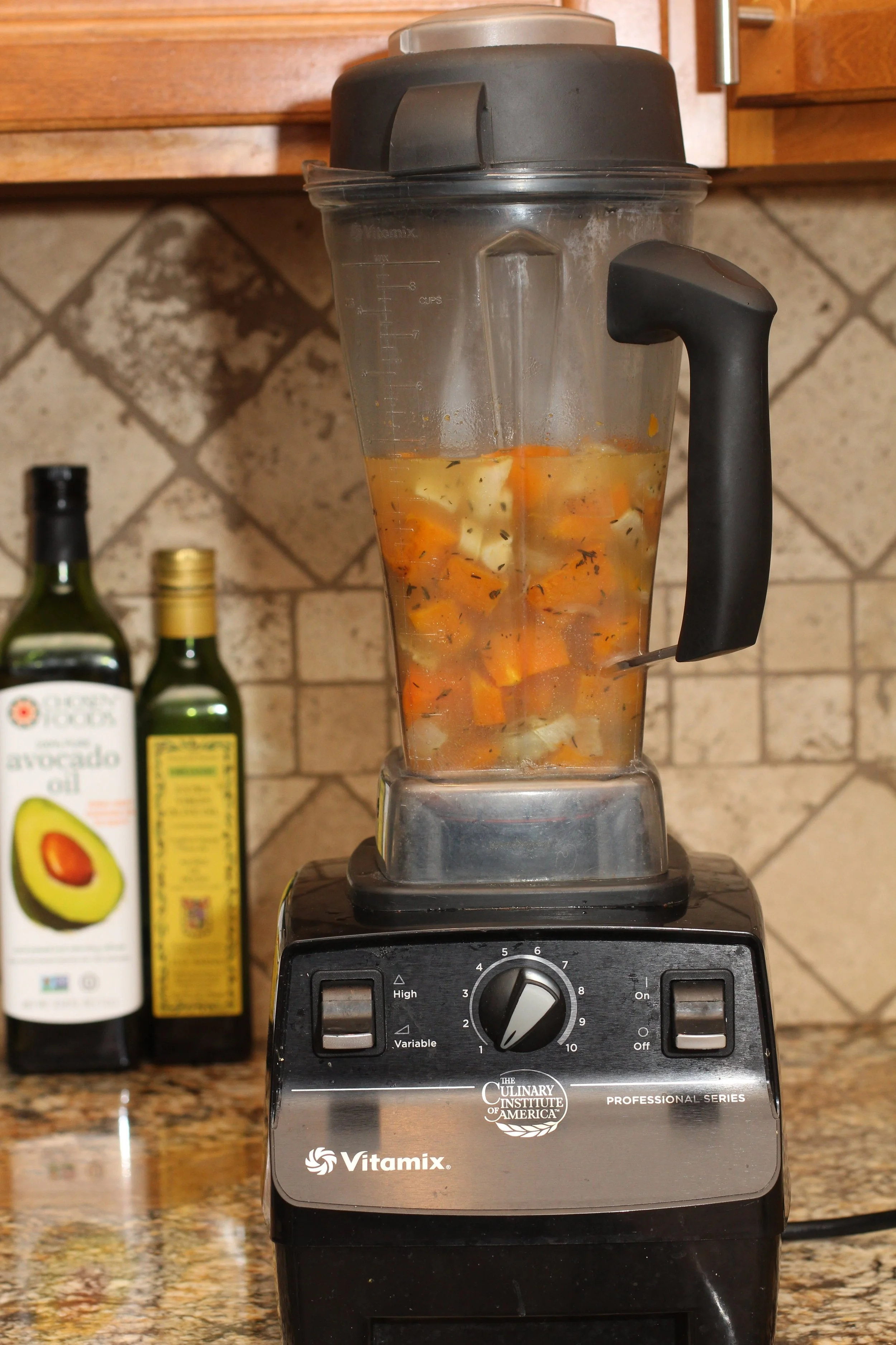 broth & squash mix in blender .JPG