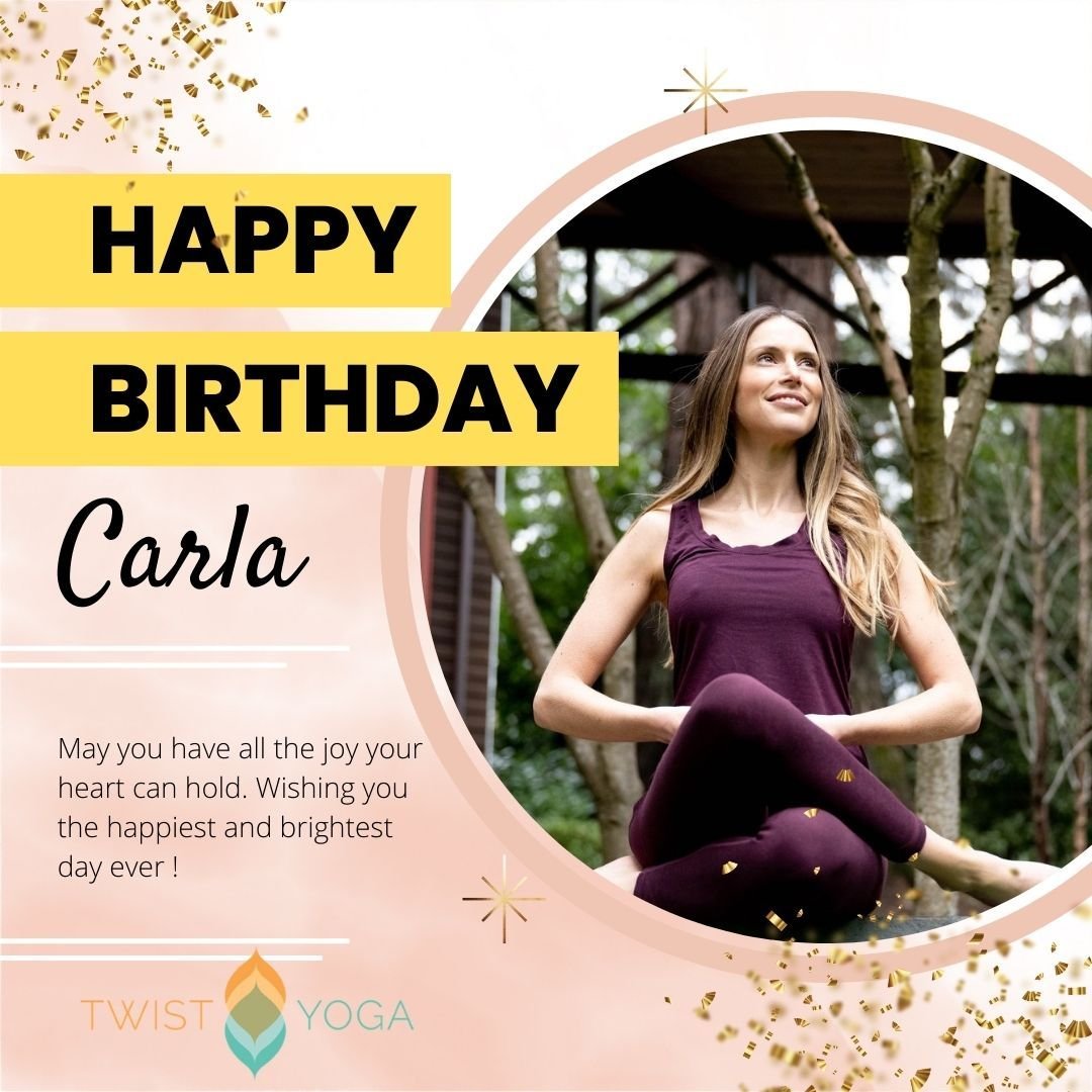 Happy Birthday Beautiful Carla! Your energy, heart, and intention are so evident in all you do. Thank you for radiating such goodness in every class you teach.
We hope your day is filled with love, goodness and fun!