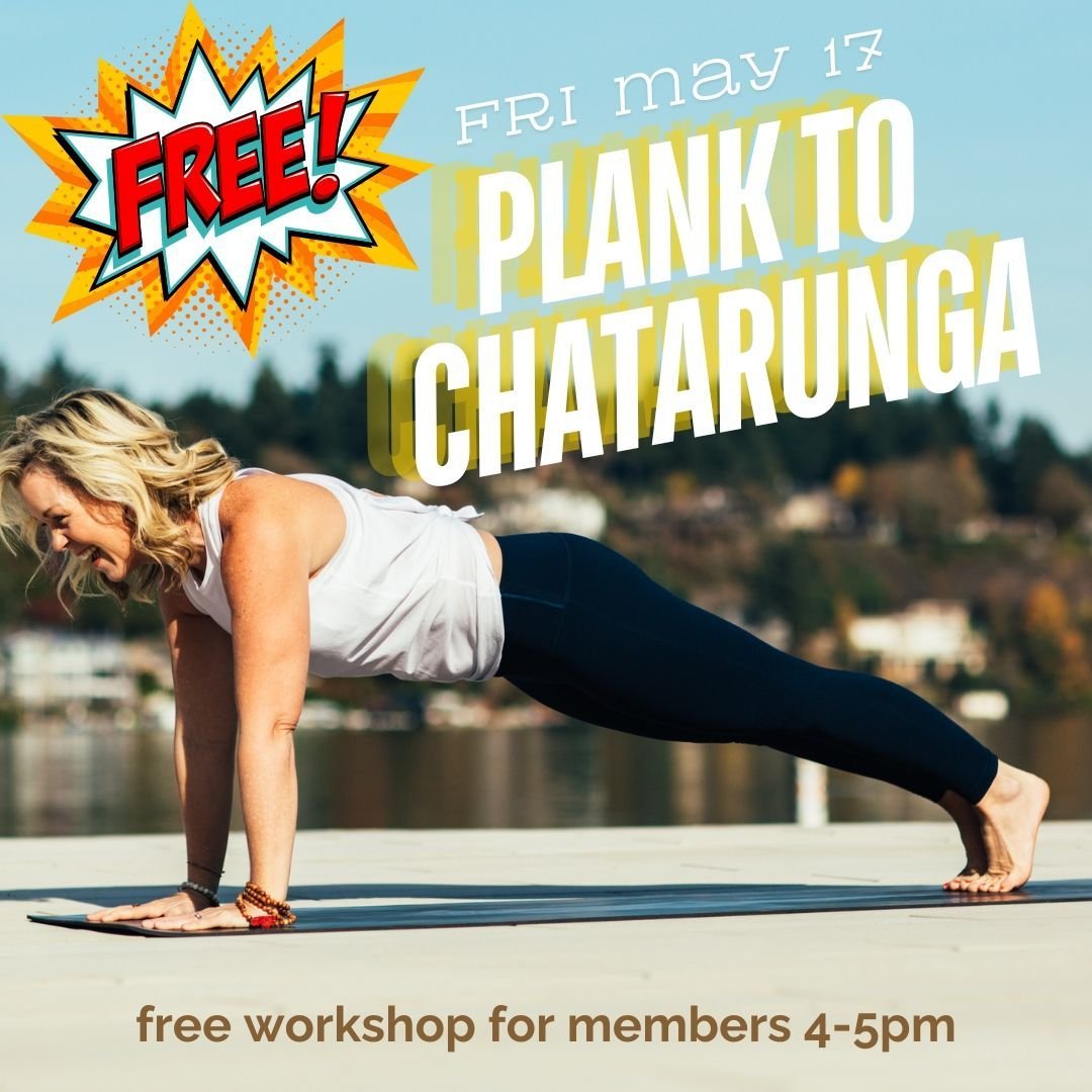 Always the student.
Platinum/One Year Unlimited Membership BONUS Complimentary Breakdown Workshops Each Month

May 17: 4-5pm | Plank to Chaturanga
Discover and practice how to create a safe and strong plank with modifications for all. Then, discover 