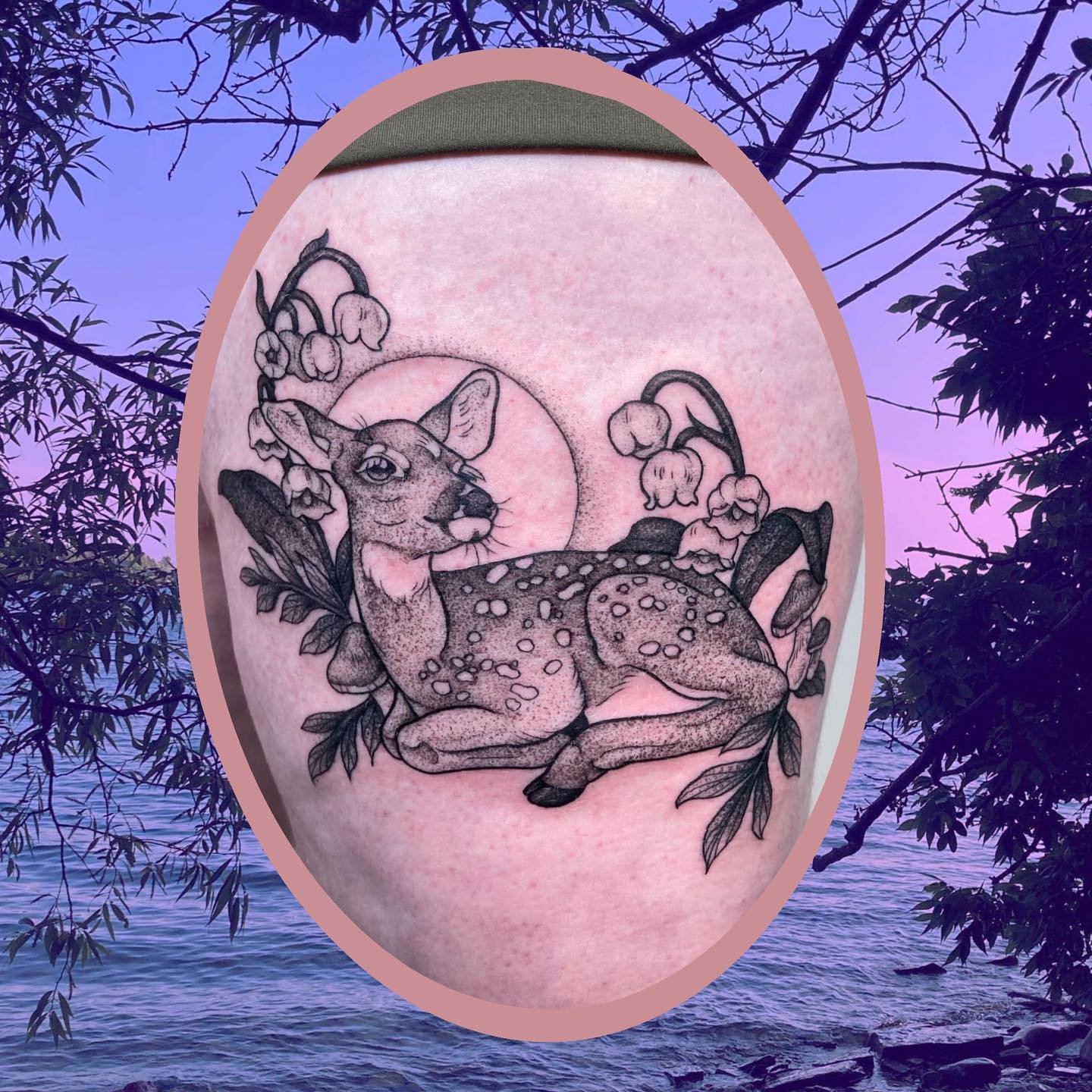 My half of a trade with very talented @earthenfern , please be sure to check out her page for gorgeous and whimsical oddities! Thanks so much ✨

.
.
.
#moonberrytattoos #blackeleven #tattooartist #tattooer #queerartist #tattoo #inked #newtattoo #fres
