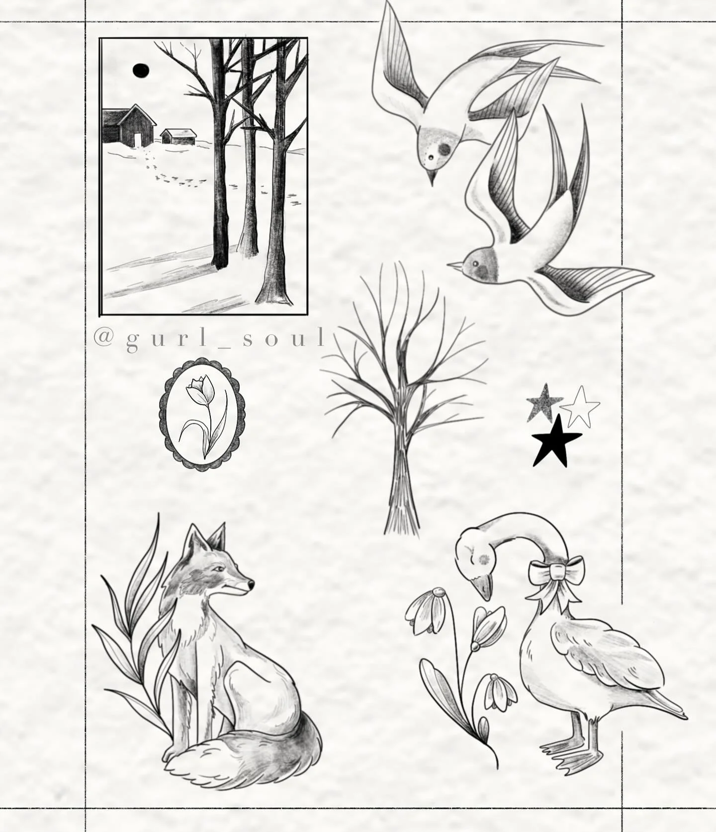 FLASH DROP &hellip; my books opening Sunday October 26th at 5pm and I would love to tattoo this flash on you! ✨🌛