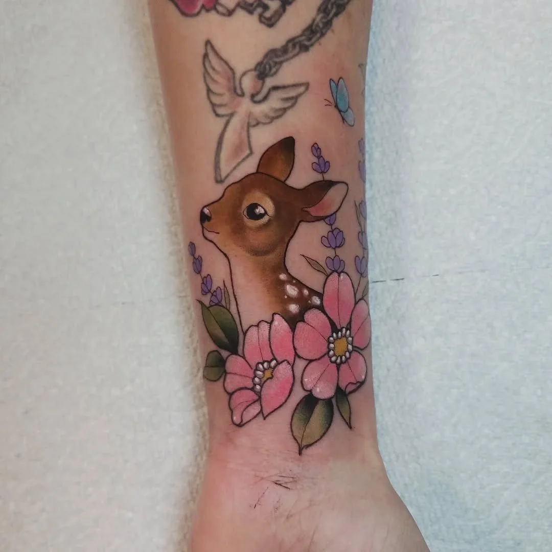 A sweet little faun for Amie!
.
.
.
.
.
.
.
.
.
.
#halifaxtattoo #colourtattoo #floraltattoo #tattoo