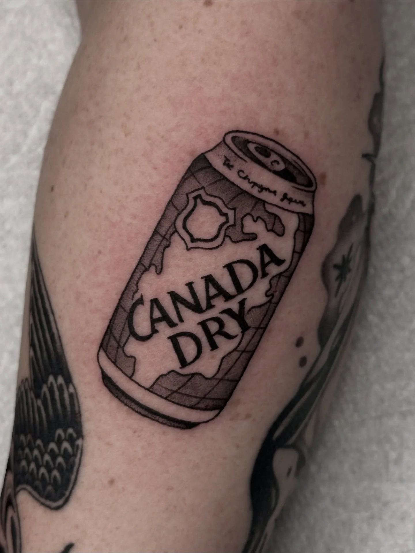 Heated rivalry Valentine&rsquo;s Day tats for Ashley &amp; Becca!
❤️💙
.
Made at @blackeleventattoo