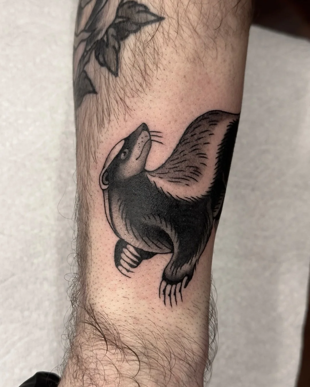 Honey badger don&rsquo;t care 🤷&zwj;♀️ 

Made at @blackeleventattoo