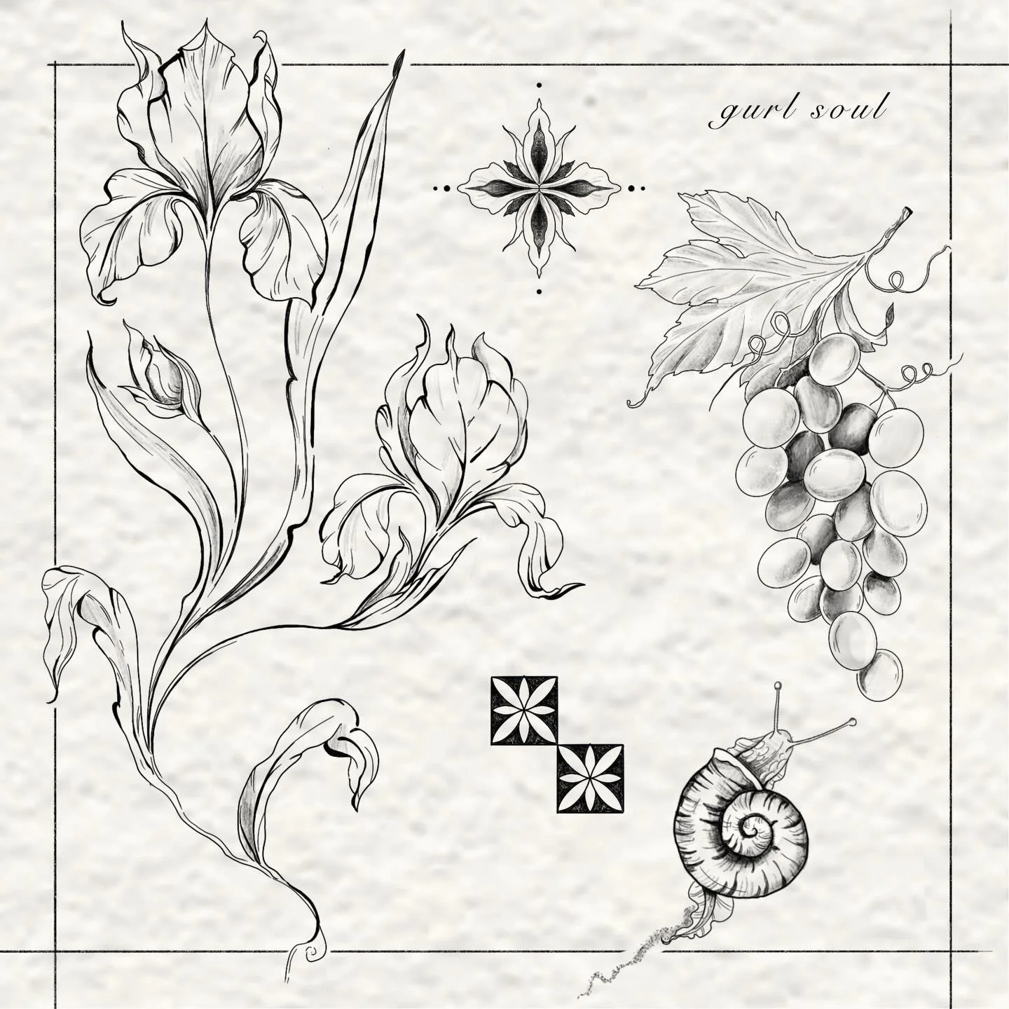 A couple fresh flash sheets for you all ✨🌷 my books open tomorrow (Friday April 17th) at 6pm 🌛 I&rsquo;ll be taking flash or custom requests for May and June! I would especially love to do these flash designs so come get a new tat from me, okay?