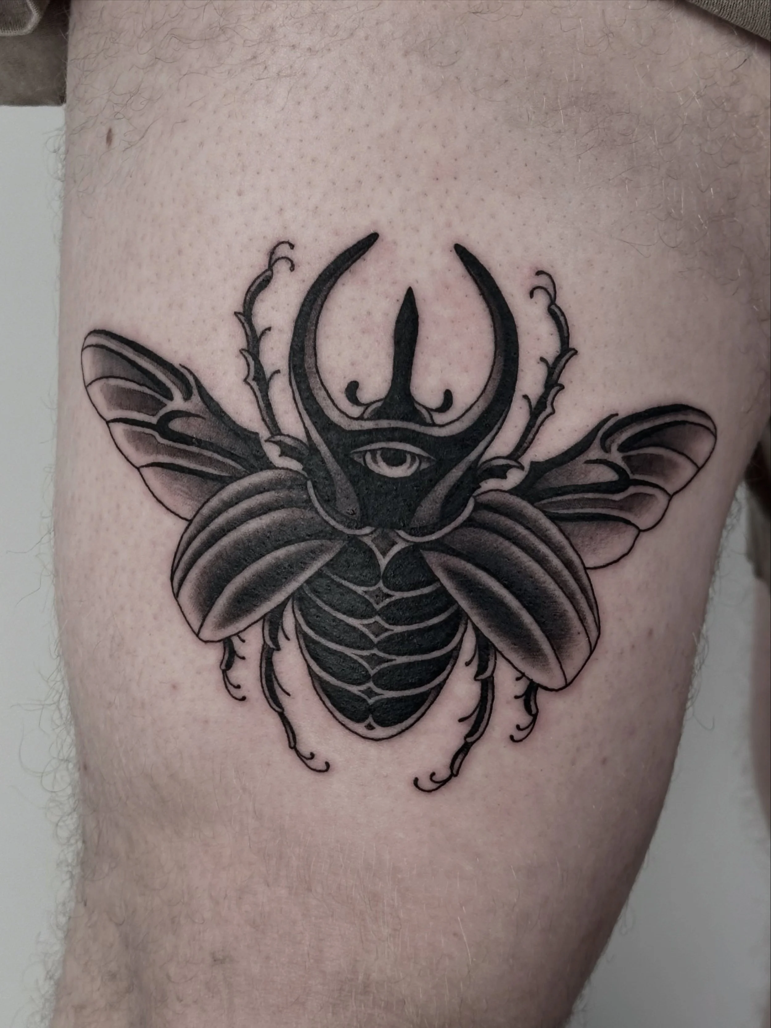 Rh-eye-noceros beetle for Zach
Sorry couldn&rsquo;t help myself
.
Made at @blackeleventattoo