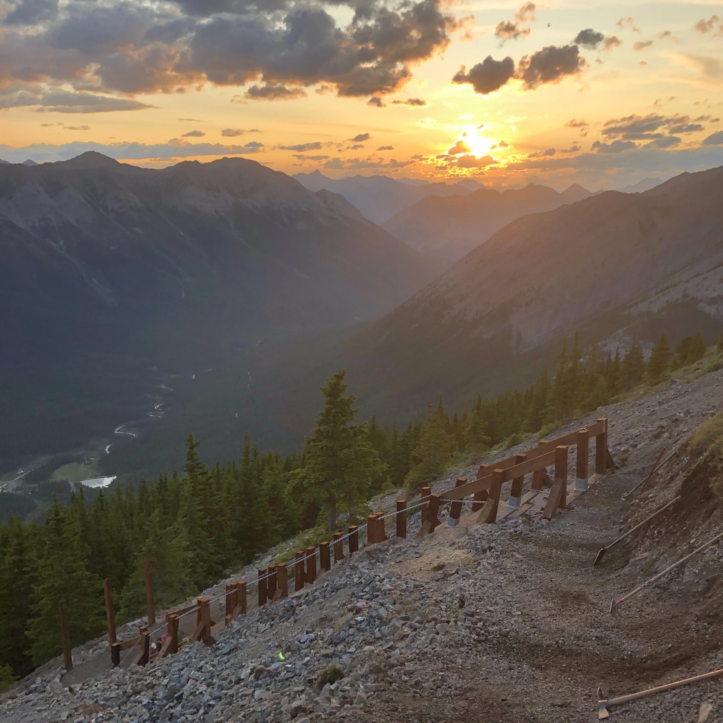 Backcountry Construction Project. Backcountry Stairs built by Starr Trail Solutions