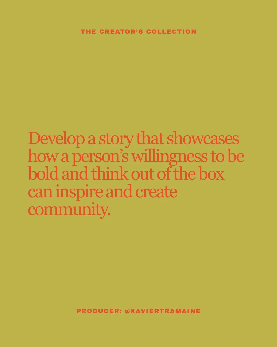 Today marks the first activation of The Creator&rsquo;s Collection.
Not just a drop. Not just an event. A new wave of creative energy, collaboration, storytelling, and community&hellip;

Check out what our Producer @xaviertramaine is hoping to empowe