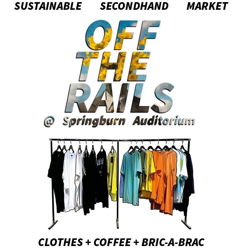 We are back in a few days, starting our season with our 'Off The Rails' second-hand market at Springburn Auditorium. Come along to visit our unique upcycled venue, grab a coffee and cake, have a rummage through our bric-a-brac and browse through our 