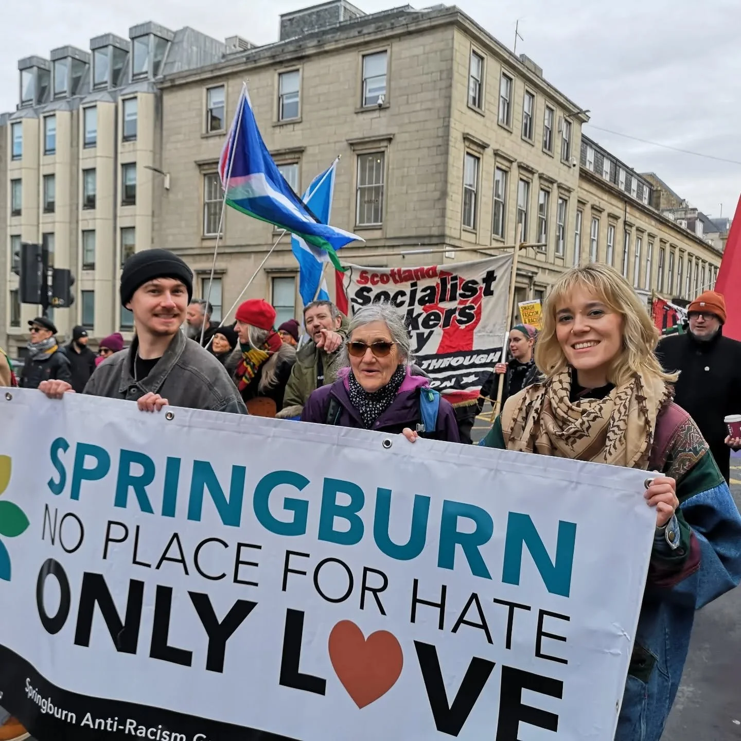 Today we walked together with people of our Springburn community and @springburnarg in solidarity against racism and discrimination. 

#StAndrewsDay #SpringburnCommunities #NoPlaceForHateOnlyLove