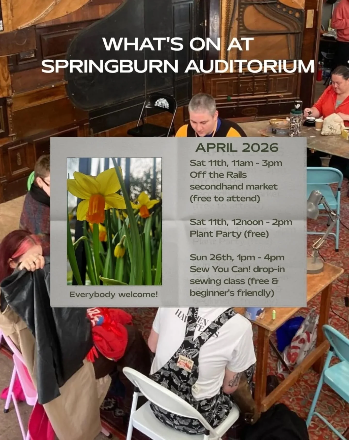 🌱🌸 We will reopen our doors on Saturday 11th April at 11am - 3pm with our second-hand market Off The Rails 🛍️ In parallel, we will run a free drop-in planting session from 12-2pm. Come along to help us with our planters on site or sow some seeds t