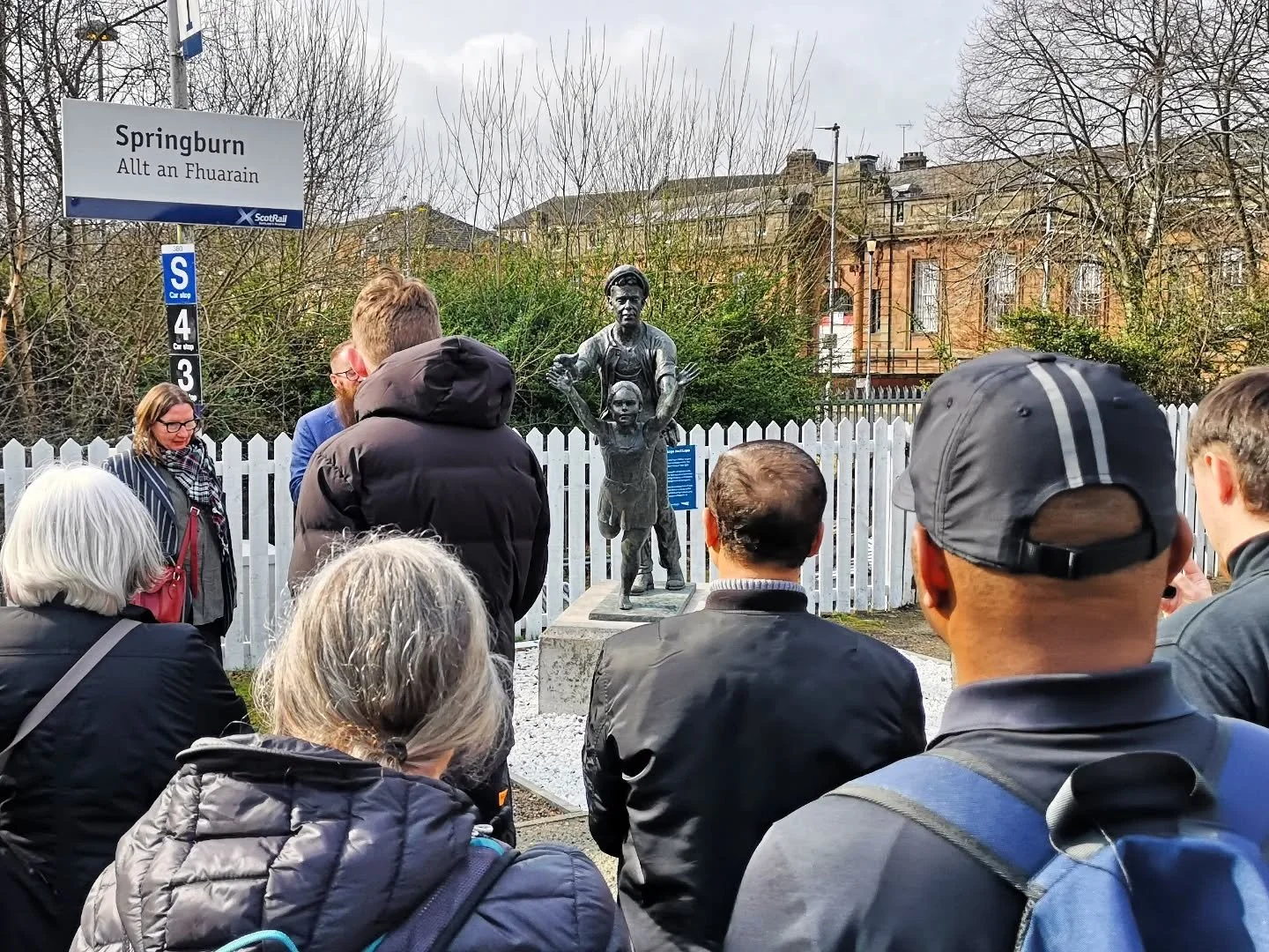 On Saturday, we joined the community celebration of the Heritage and Hope Statue at Springburn Train Station. We are really glad to see it back on public display, just metres away from its original placement.
Do you remember the statue from back then