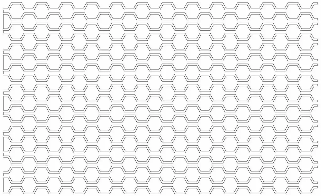 Horizontal Hex Chain - Large
