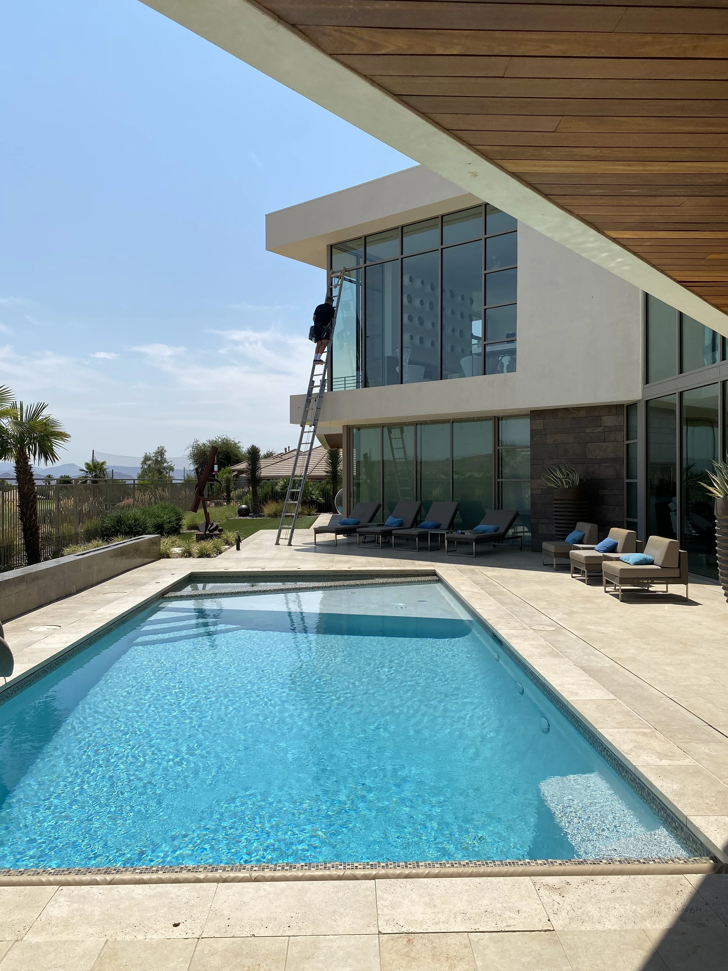 Enhanced residential beauty through window cleaning, delivering picture-perfect results with clarity and charm.