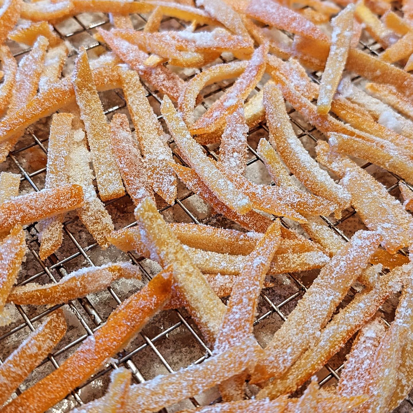 I love the versatility of candied citrus peels. I've heard customers using them for everything from cocktail garnishes to cookie ingredients