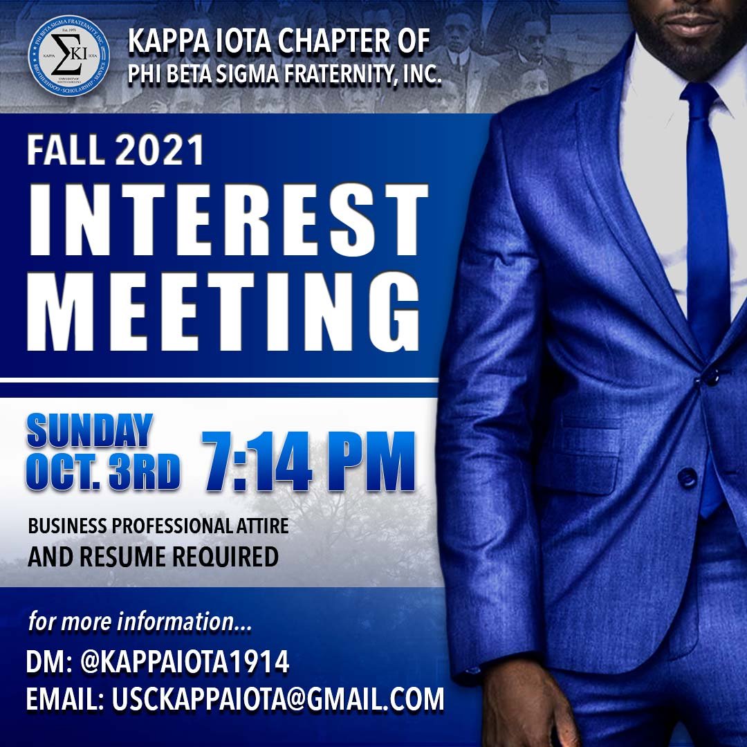 Kappa Iota Interest Meeting Social Graphic