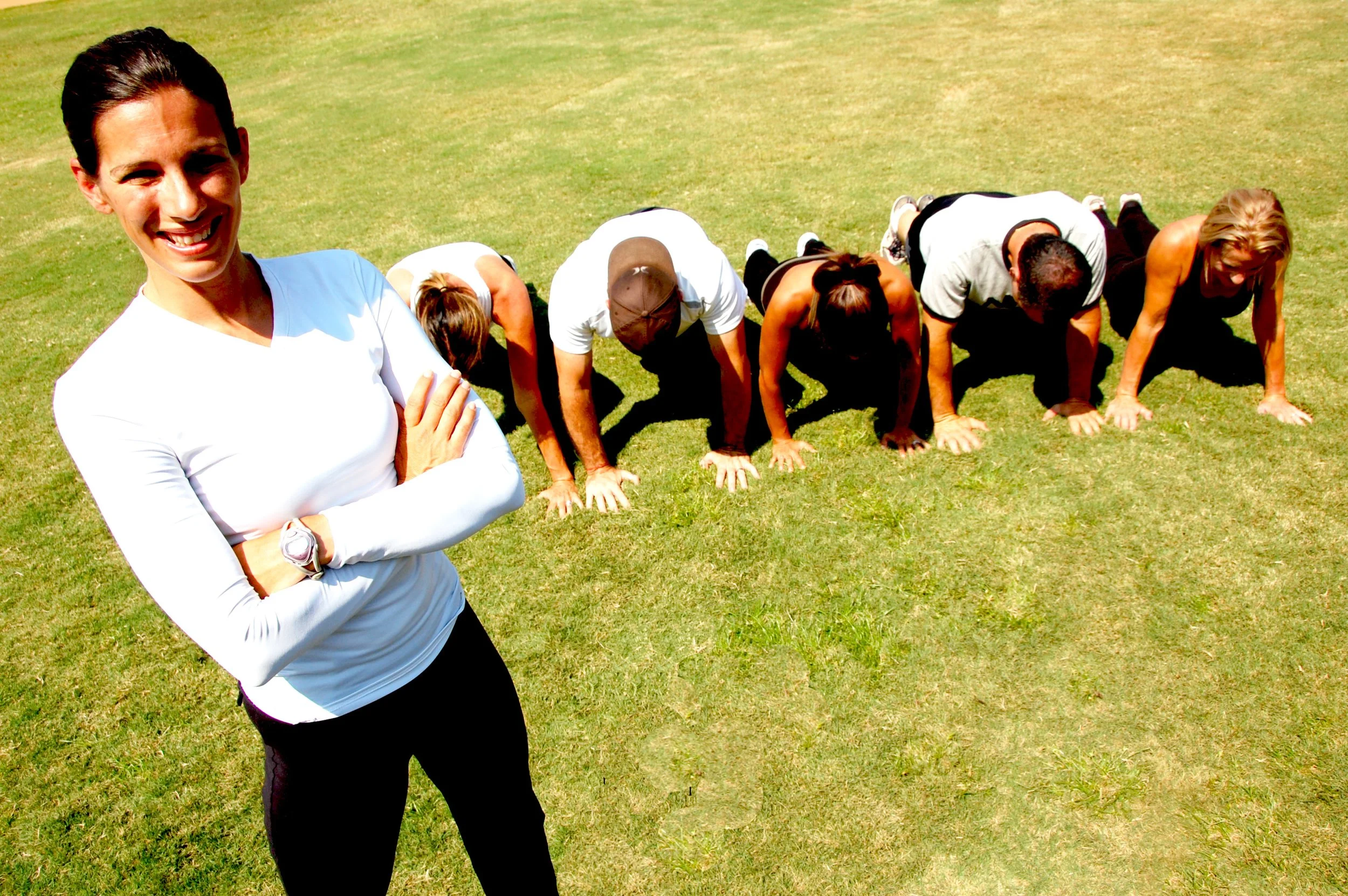 Kolleen Losch leading one of CORE57's first workouts in Alpharetta, Georgia