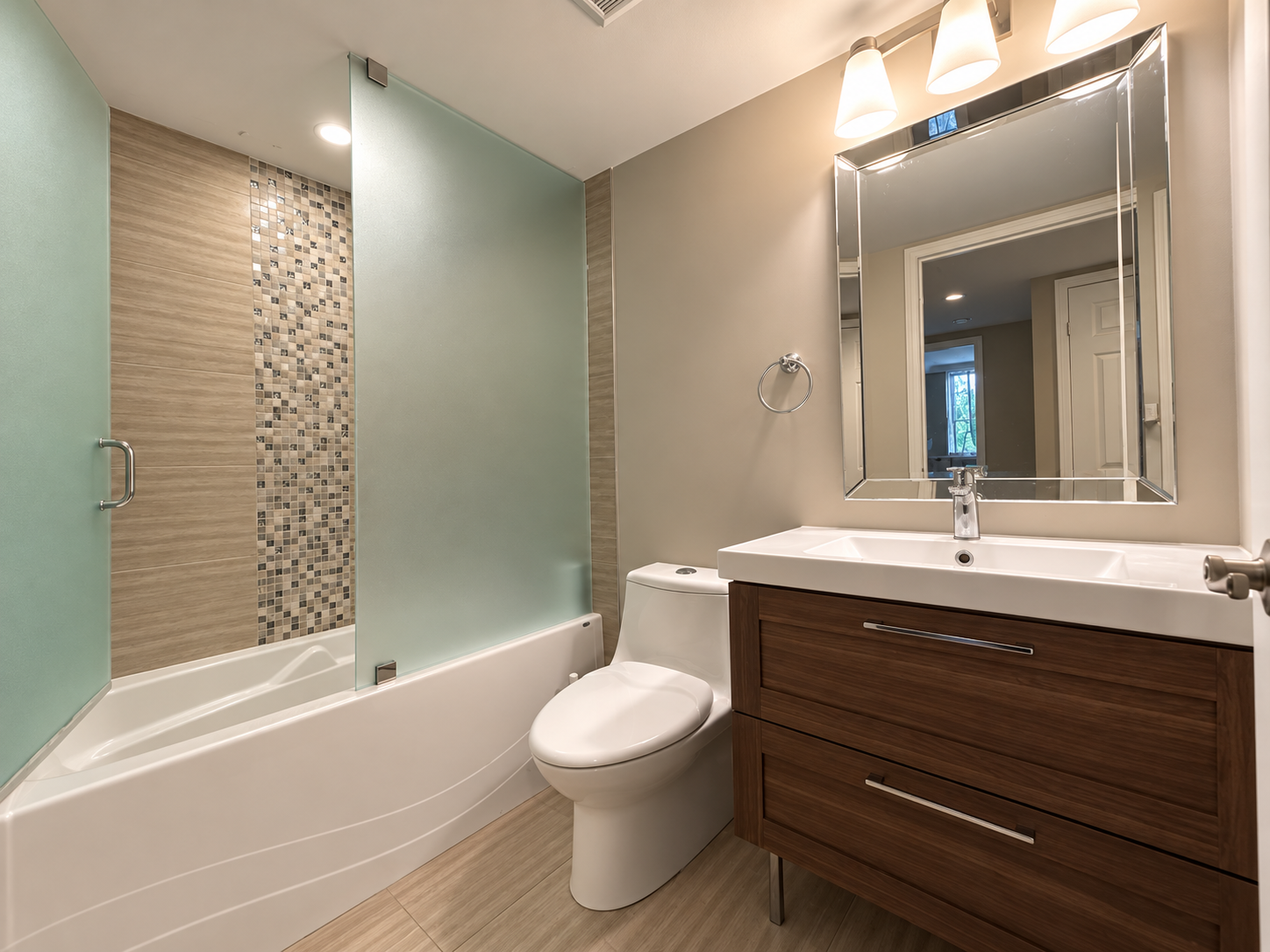 Modern Beige Bathroom with Frosted Glass Shower.png