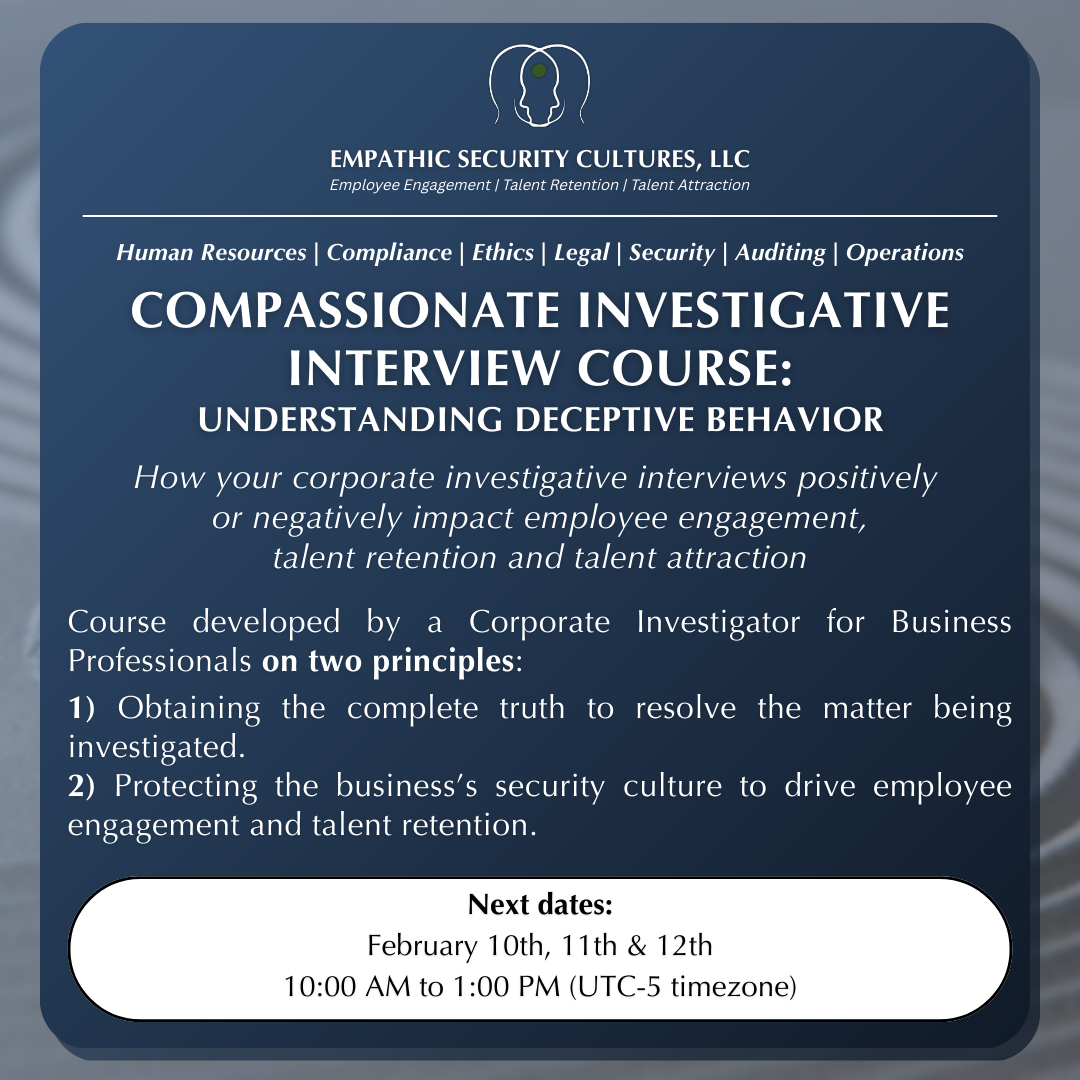 Compassionate Investigative Interview Course (February 2026)