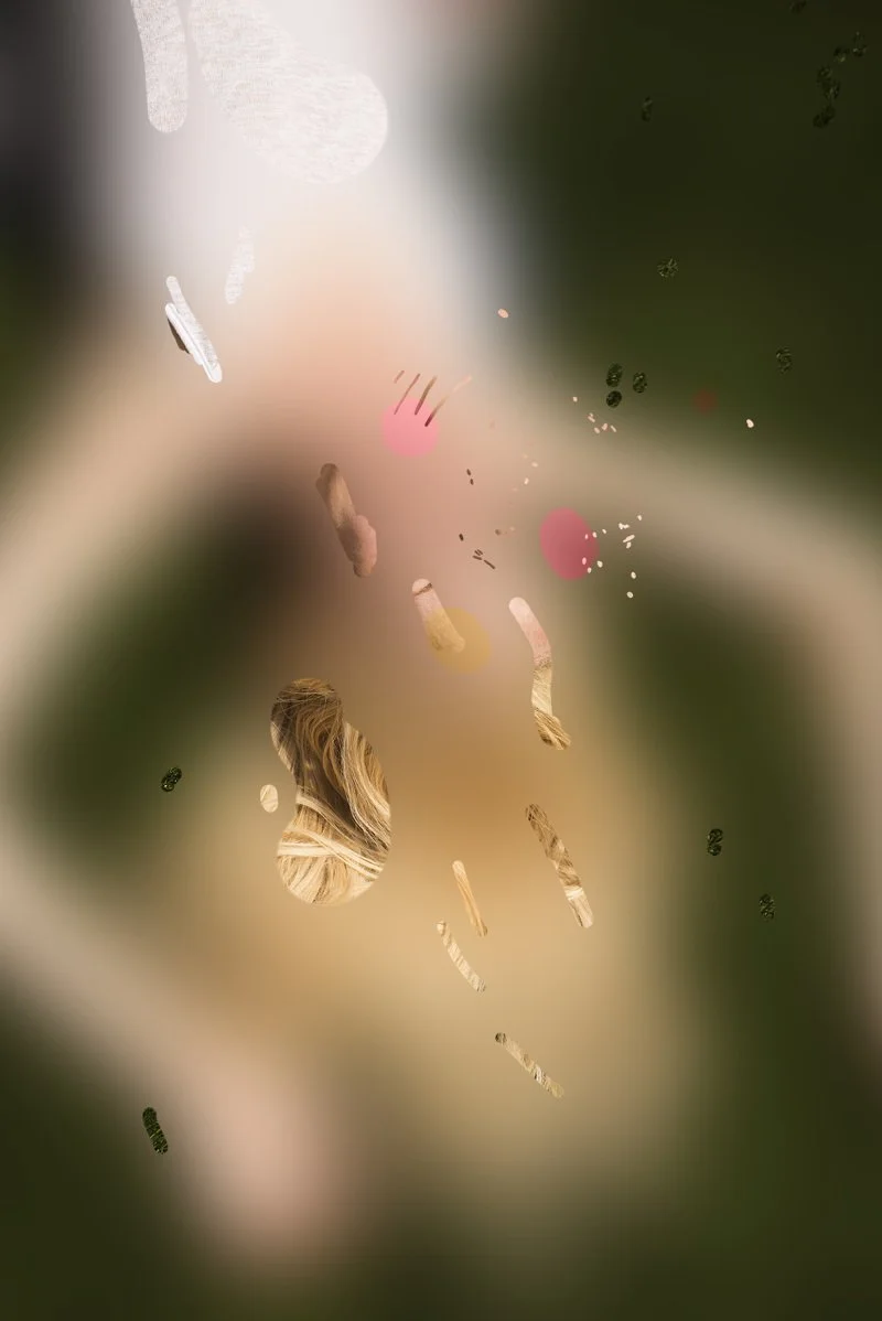 Reclining Girl on Astroturf (In Layers), detail, 2018