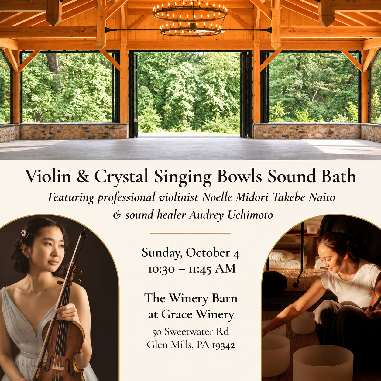 Violin &amp; Crystal Singing Bowls Sound Bath