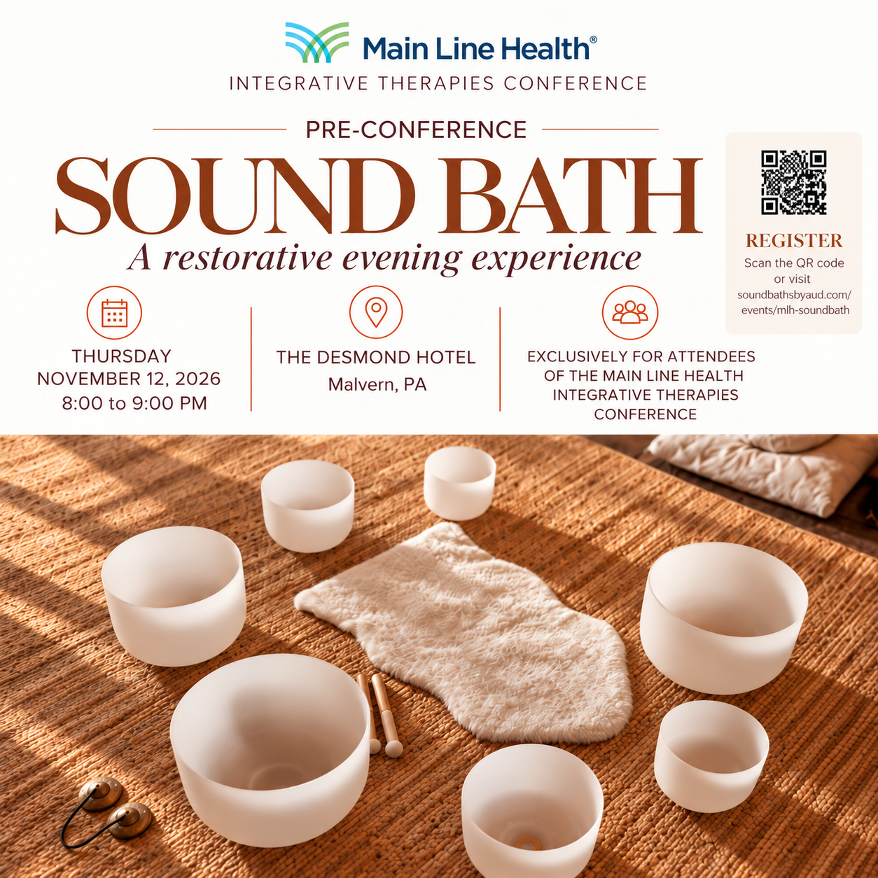 Main Line Health Integrative Therapies Pre-Conference Sound Bath