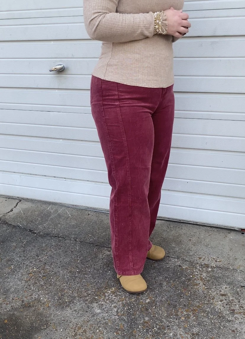 Corduroy Burgundy Pants