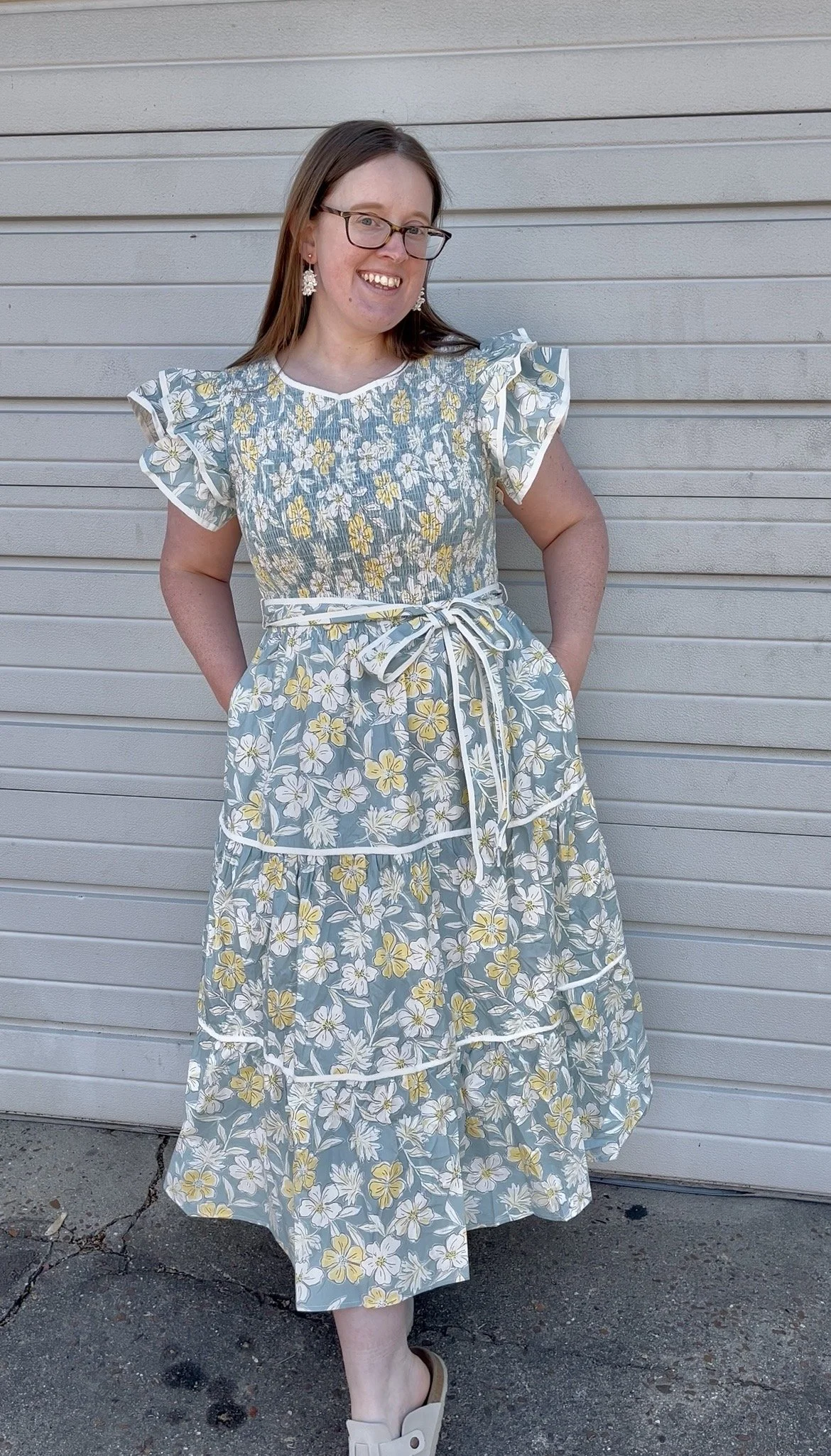 Smocked Floral Midi - Curvy