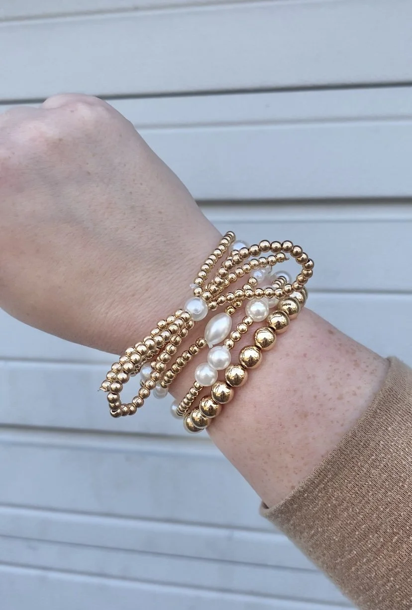 Beaded Bow Bracelet Set