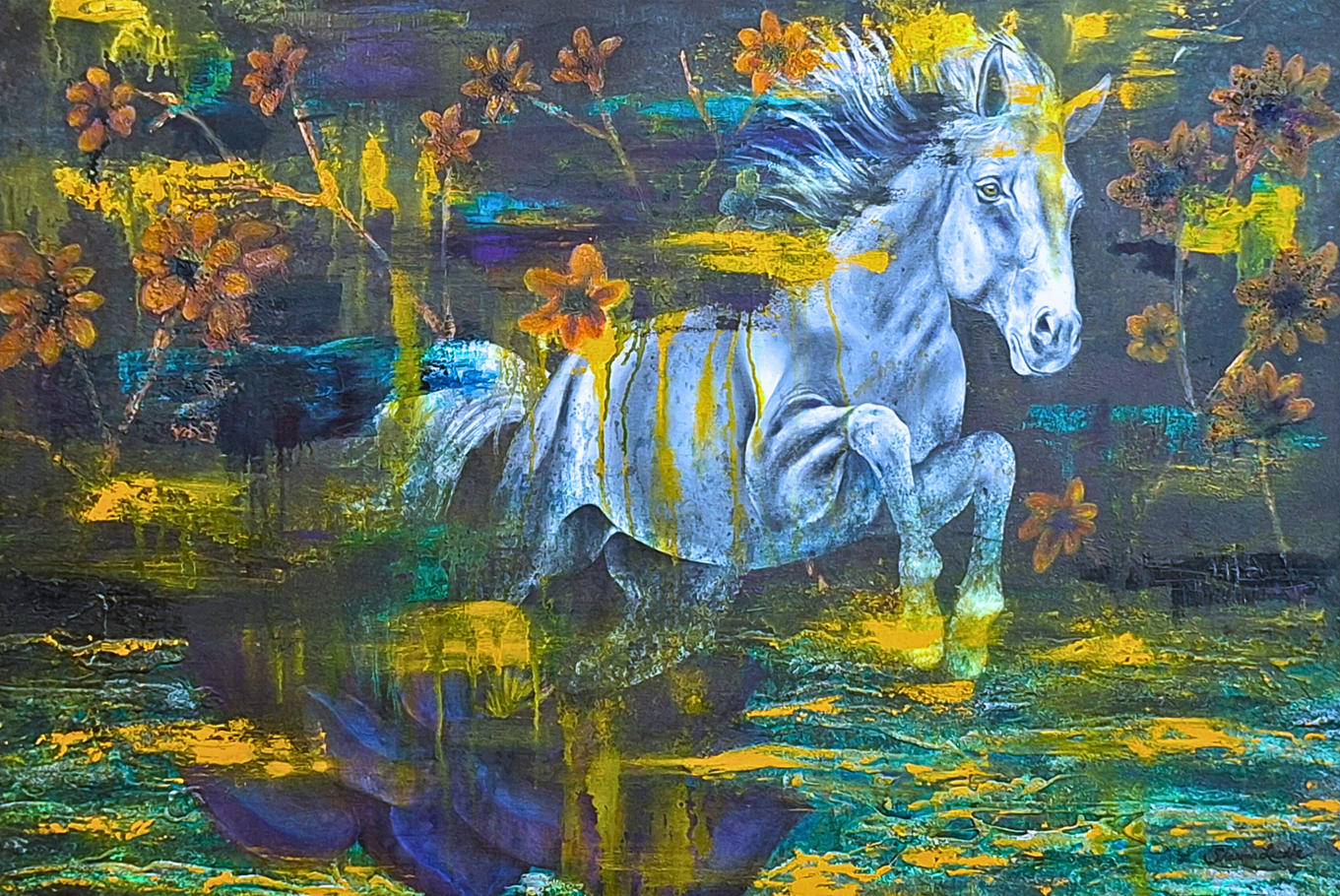 And the Day Came, Mixed Media 24 x 36 inches