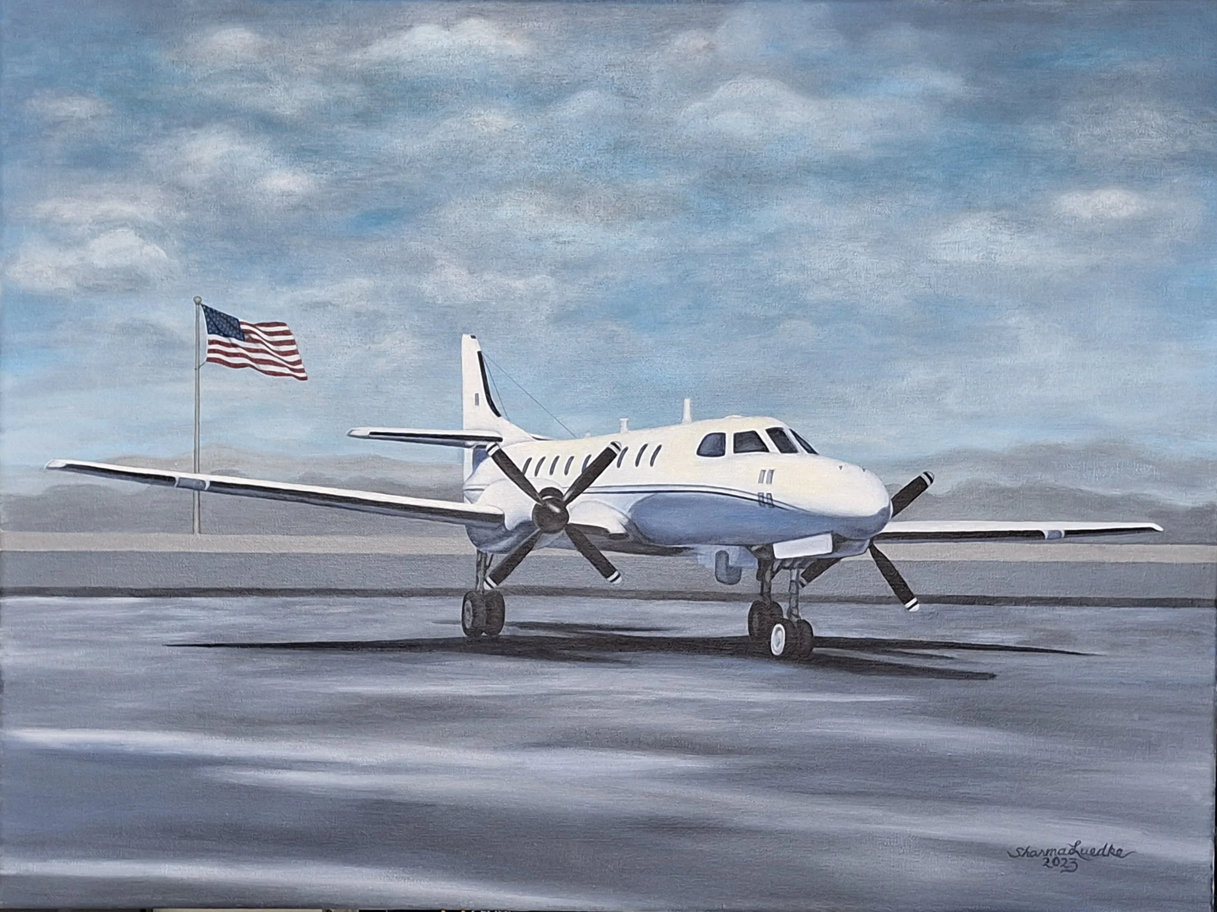 RC-26 Aircraft, Acrylic 24 x 30 inches