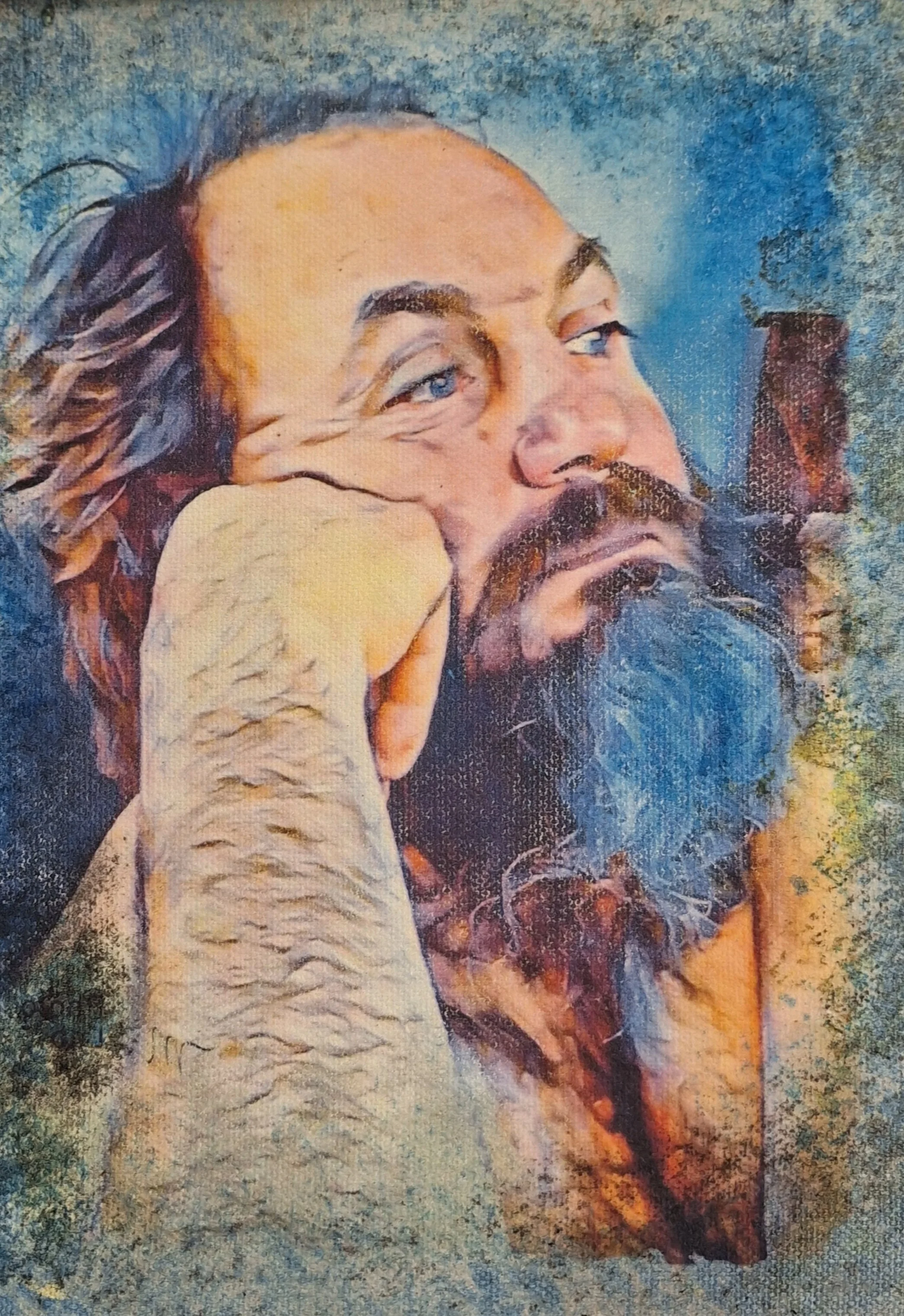 Jer, Watercolor on Canvas 10 x 8 inches