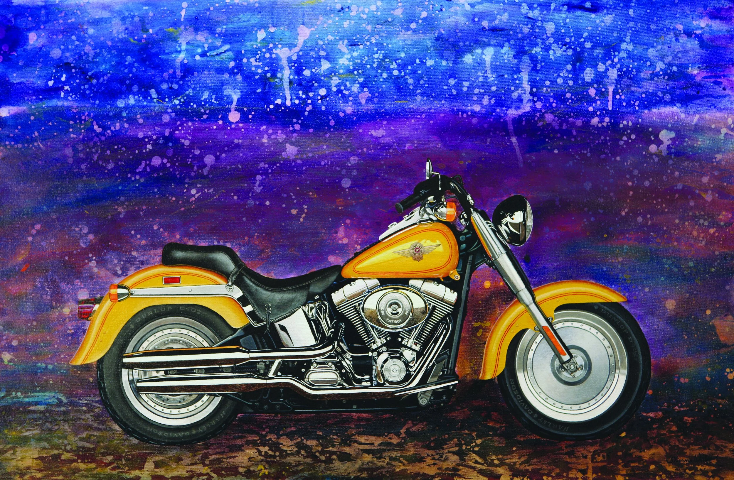 Yellow Fatboy, Acrylic 36 x 24 inches