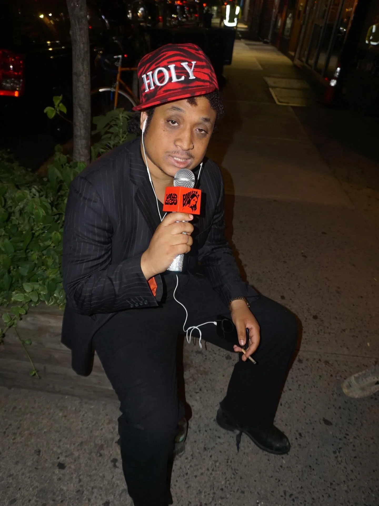 thee @itboyholy π wearing a bibi commissioned airbrushed cap for @holyvsholy #swagbusiness