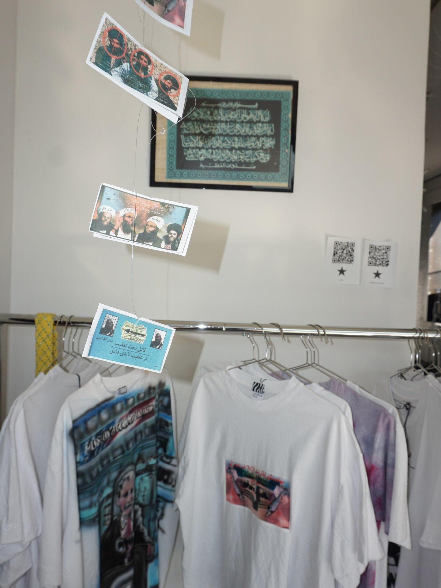 PSYOP leaflet installation @loststarbazaar with the help of @landofthalost for our 9/11 pop-up last #nyfw ★ read more about this form of propaganda on the bibi blog