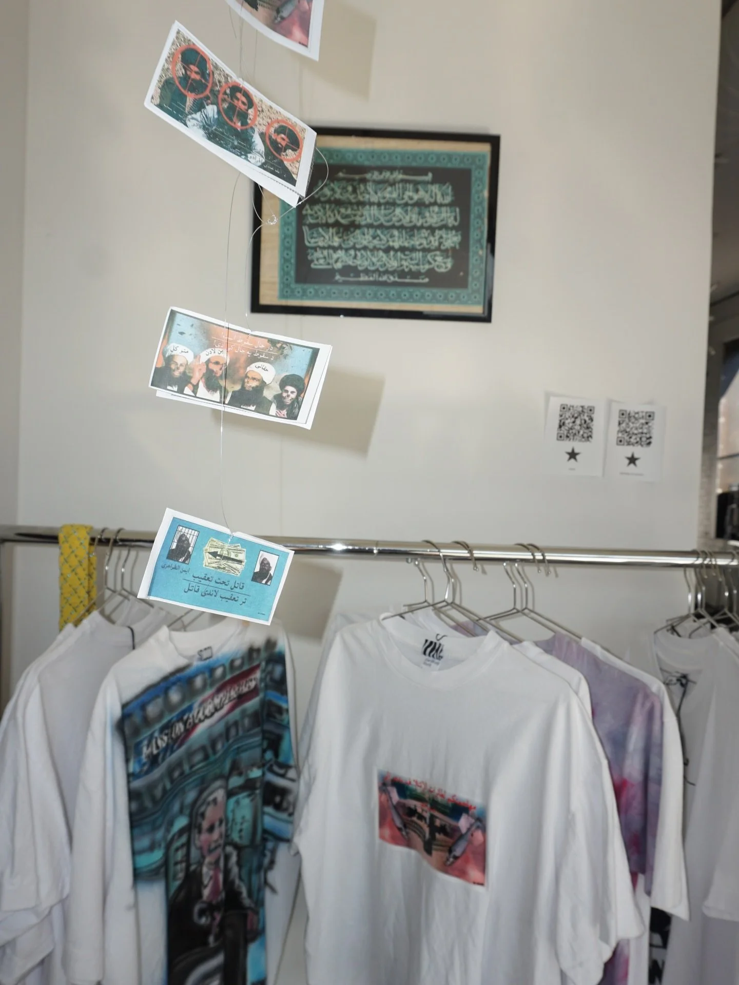 PSYOP leaflet installation @loststarbazaar with the help of @landofthalost for our 9/11 pop-up last #nyfw ★ read more about this form of propaganda on the bibi blog