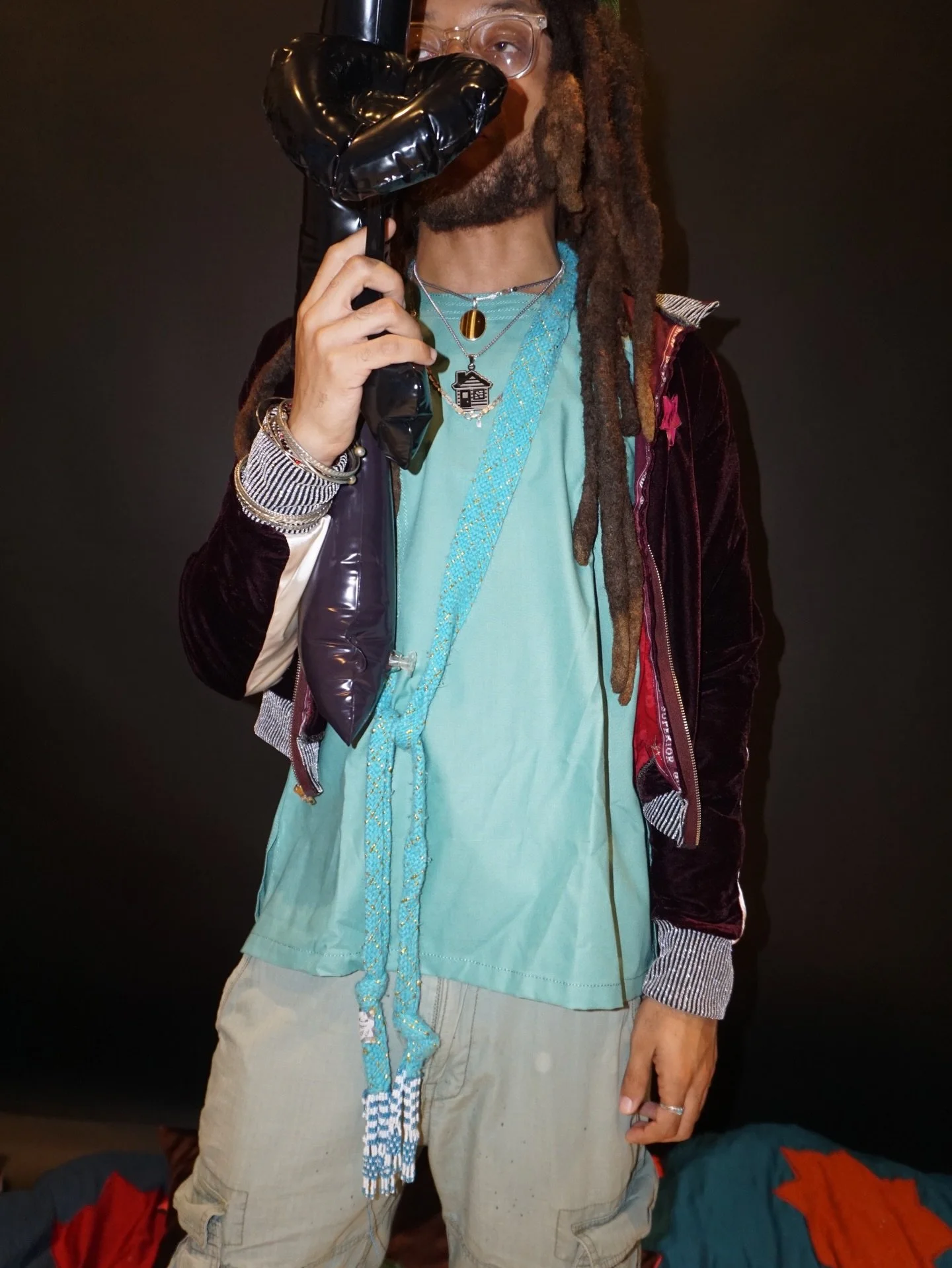 Mixxy in the SHIRIN KAMIS, STUNNERS JACKET, 1 &amp; only turquoise WAGA ★ #worldwide #revolution