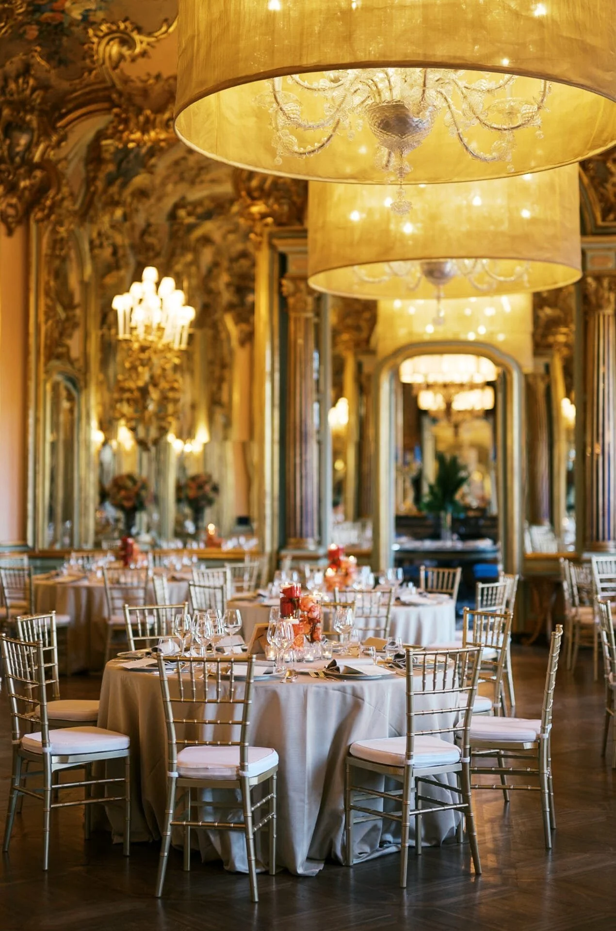 Destination Weddings Villa Cora recepetion room setup